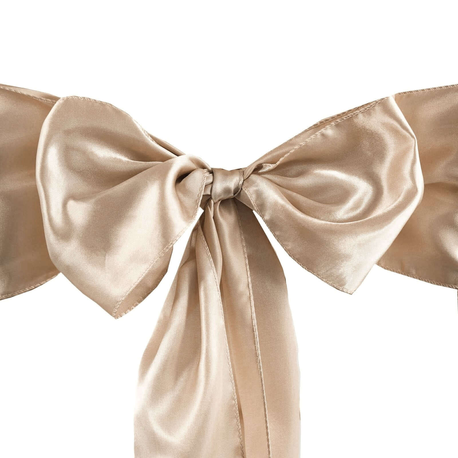 5 Pack Satin Chair Sashes Nude - Durable Chair Bows with Shiny Finish 6x106