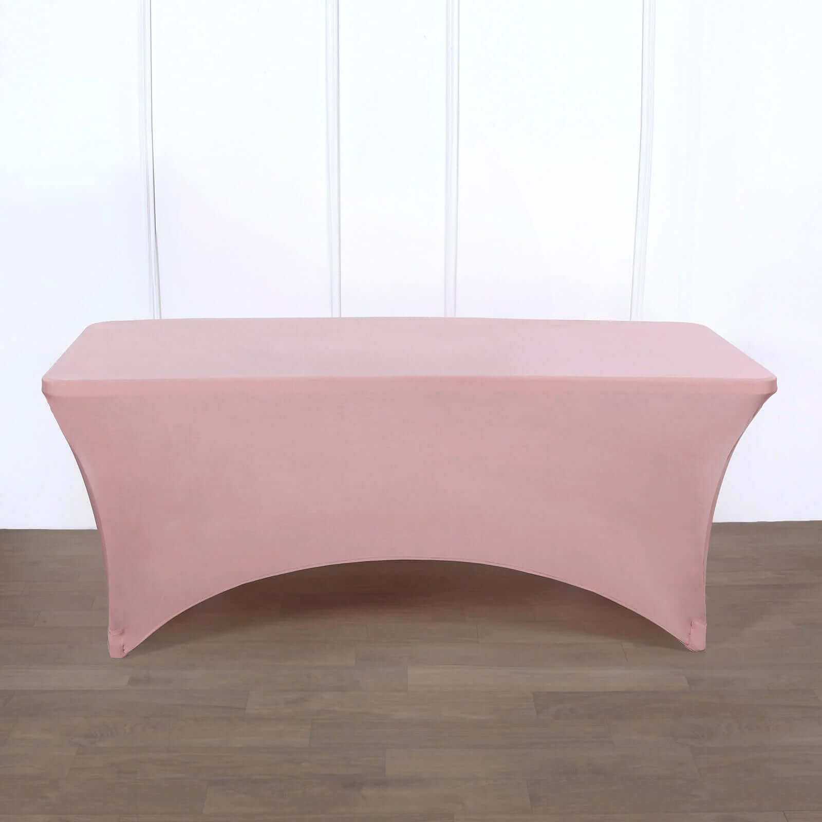 Stretch Spandex 96x30 Rectangle Table Cover Dusty Rose - Durable Form-Fitting Tablecloth