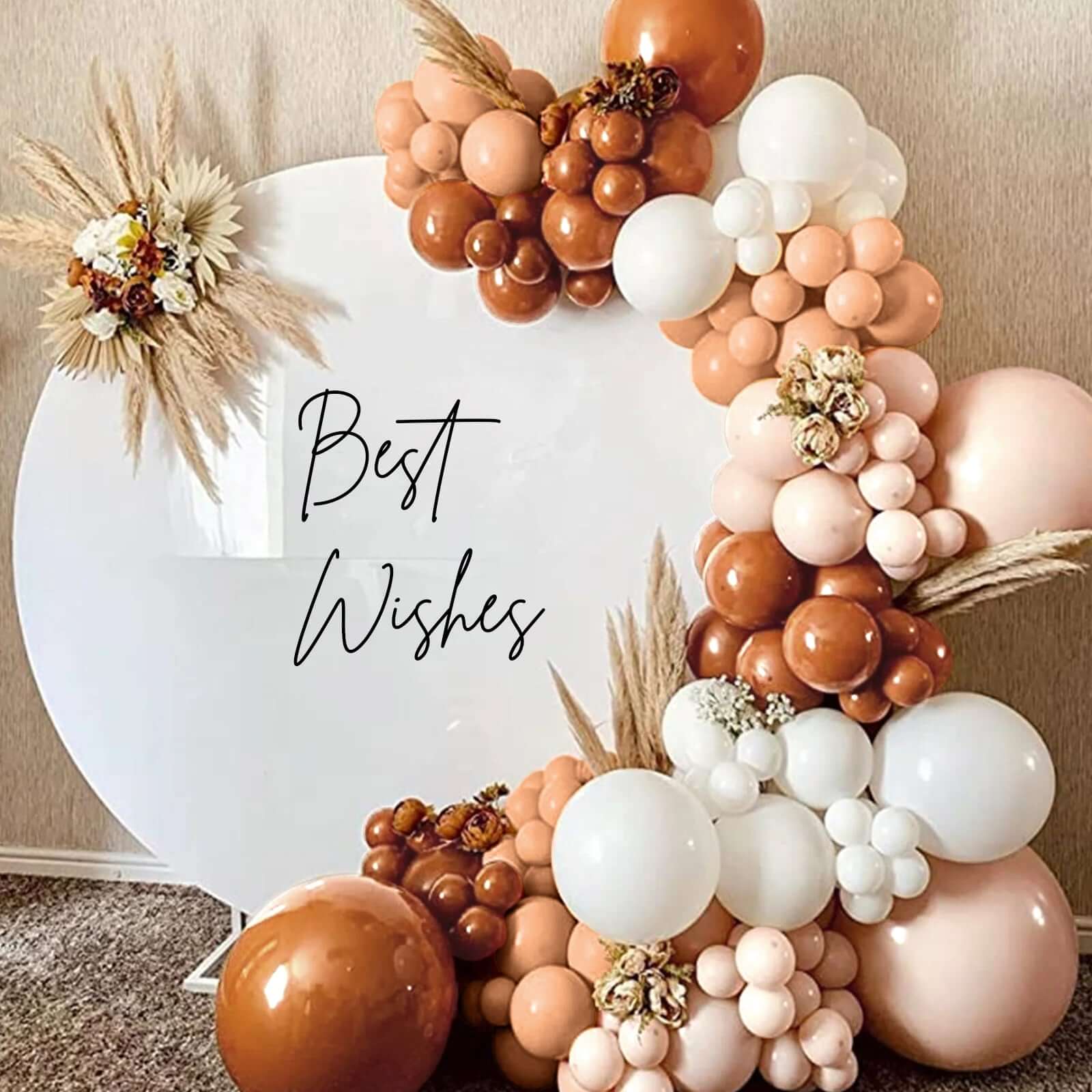 124 Pack Rustic Neutral DIY Balloon Garland Arch Kit, Boho Double Layer Latex Balloons Kit