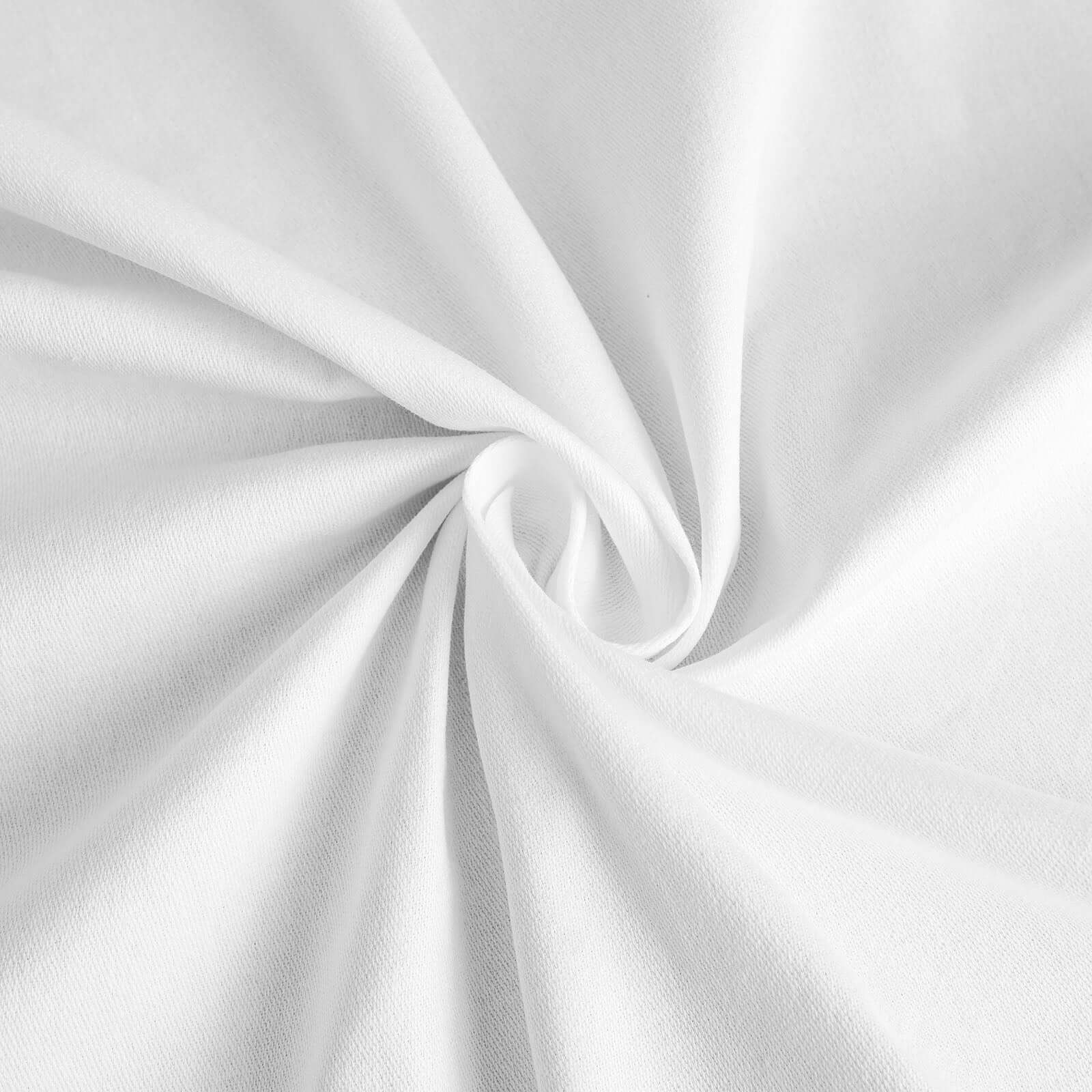 100% Cotton 90x90 Square Tablecloth White Linen - Sophisticated, Soft & Breathable Fabric Table Cover