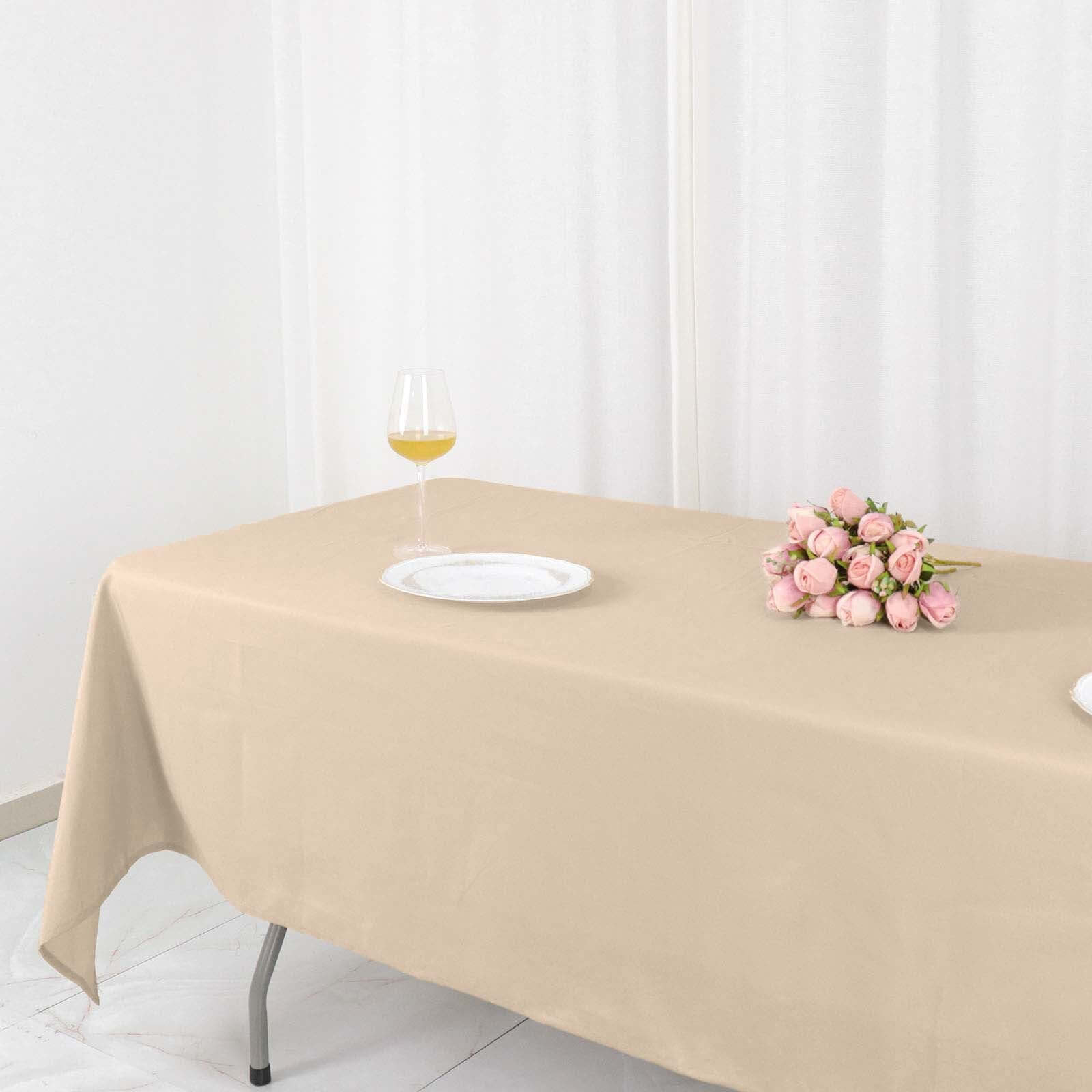 Polyester 60x102 Rectangle Tablecloth Nude - Durable and Stylish Table Cover