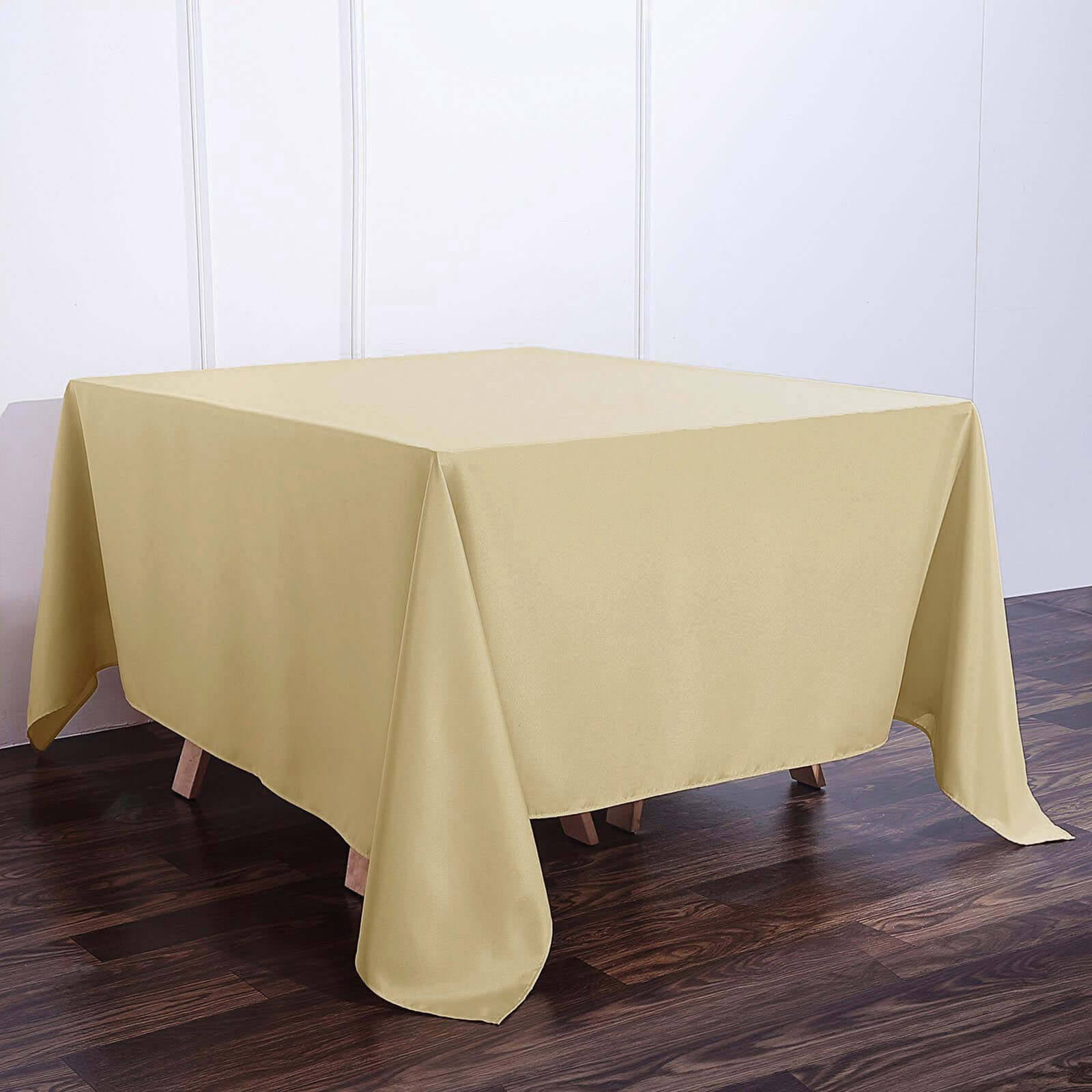 Polyester Square 90x90 Tablecloth Champagne - Wrinkle-Resistant & Durable Table Cover