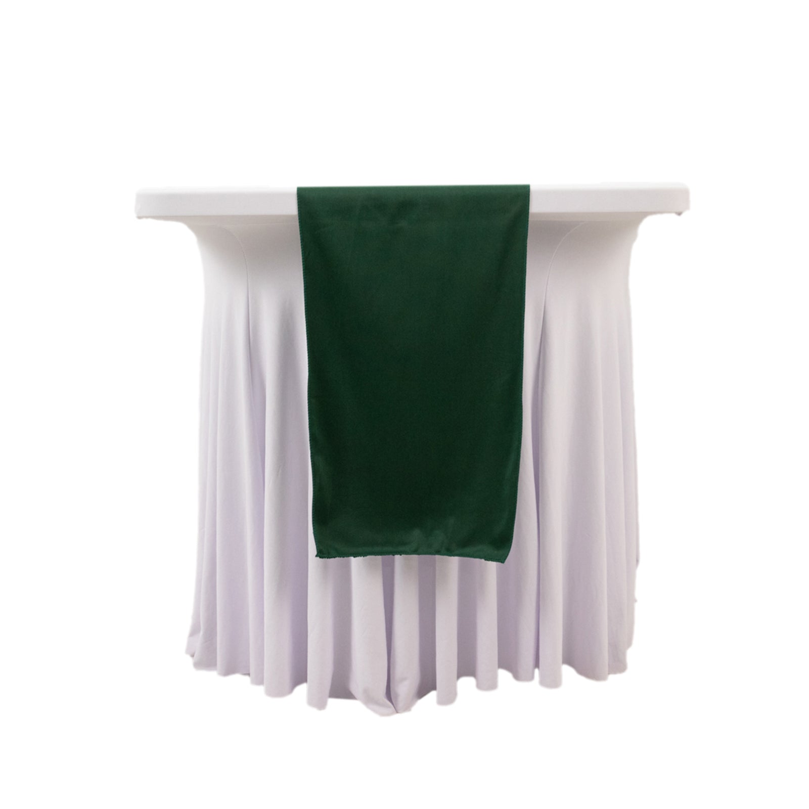 Premium Scuba Polyester 12x108 Table Runner Hunter Emerald Green - Wrinkle-Free Table Linen