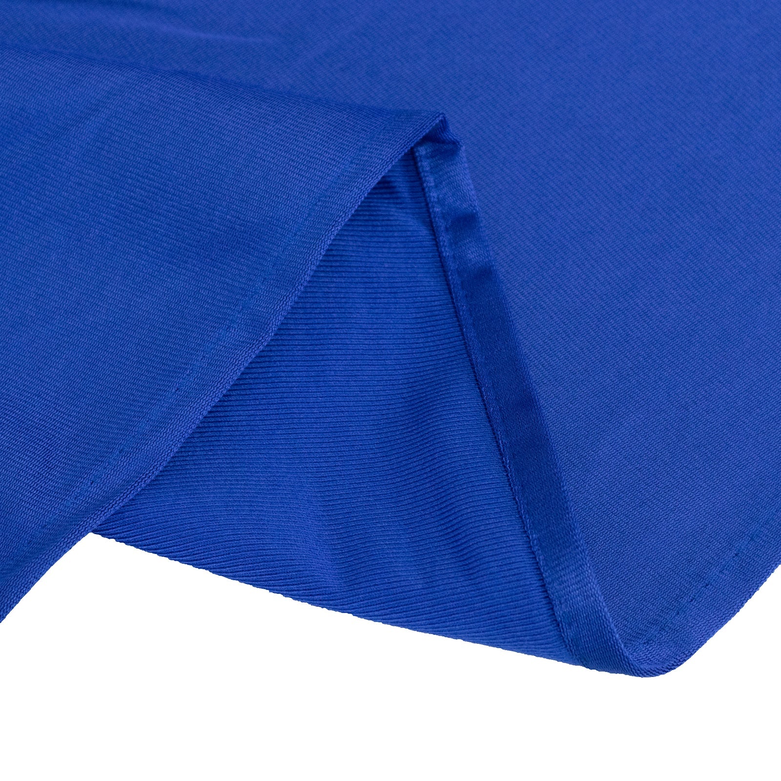 Premium Scuba Round 108 Tablecloth Royal Blue - Wrinkle Free & Stain Resistant Table Cover