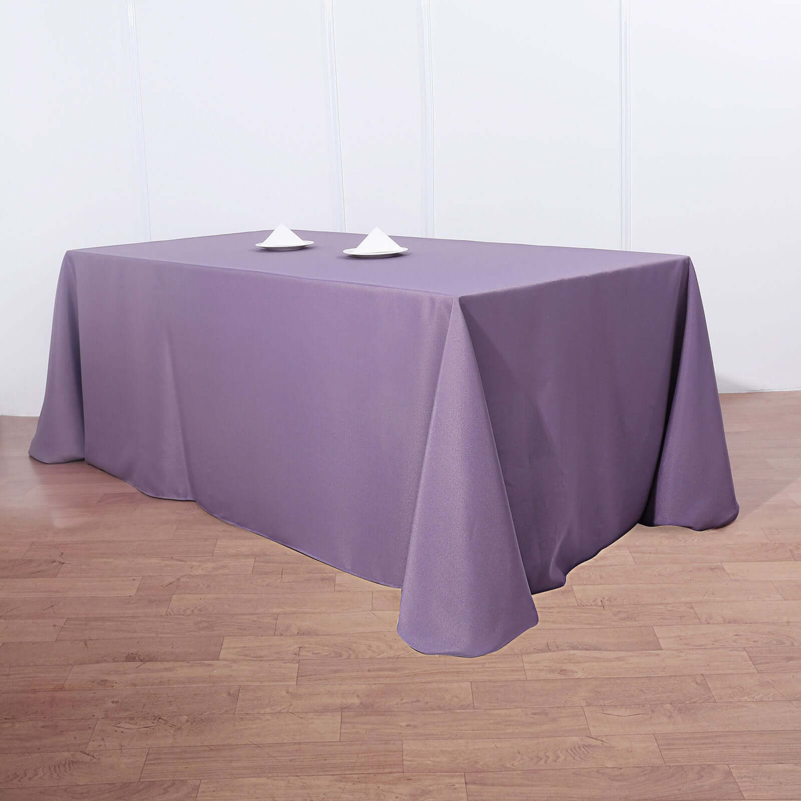 Polyester 90x132 Rectangle Tablecloth Violet Amethyst - Seamless Wrinkle-Resistant Table Cover