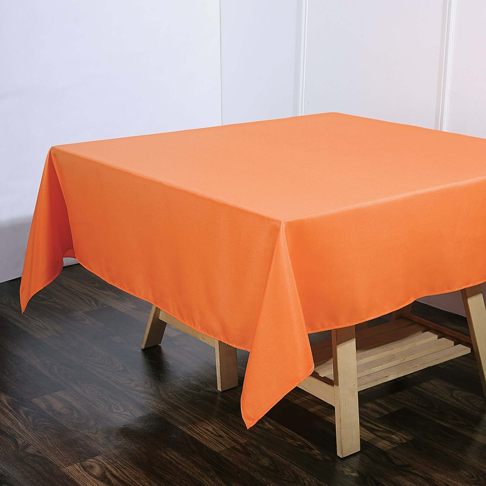 Polyester Square 70x70 Tablecloth Orange - Wrinkle-Resistant & Durable Table Cover