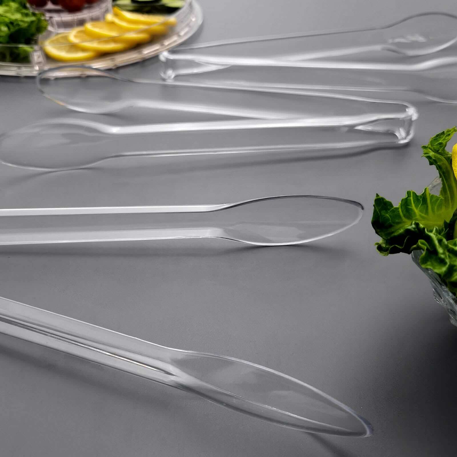 3-Pack Plastic Serving Tongs Clear - Durable Disposable Food Service Tongs for Salad Bars Dessert Tables Buffets12