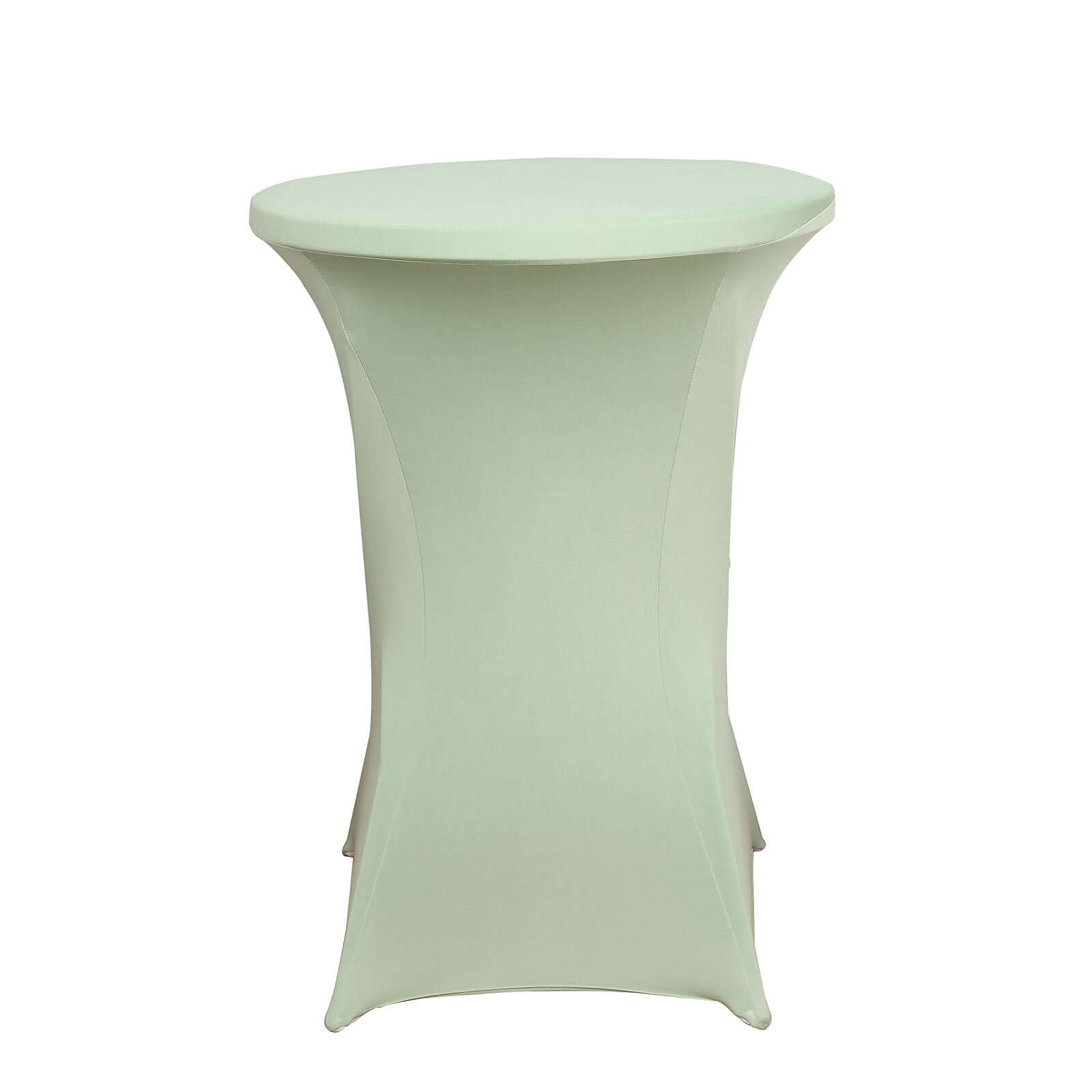 Spandex 24-32 Round Cocktail Table Cover Sage Green - Easy to Maintain Stretch Fitted Highboy Tablecloth