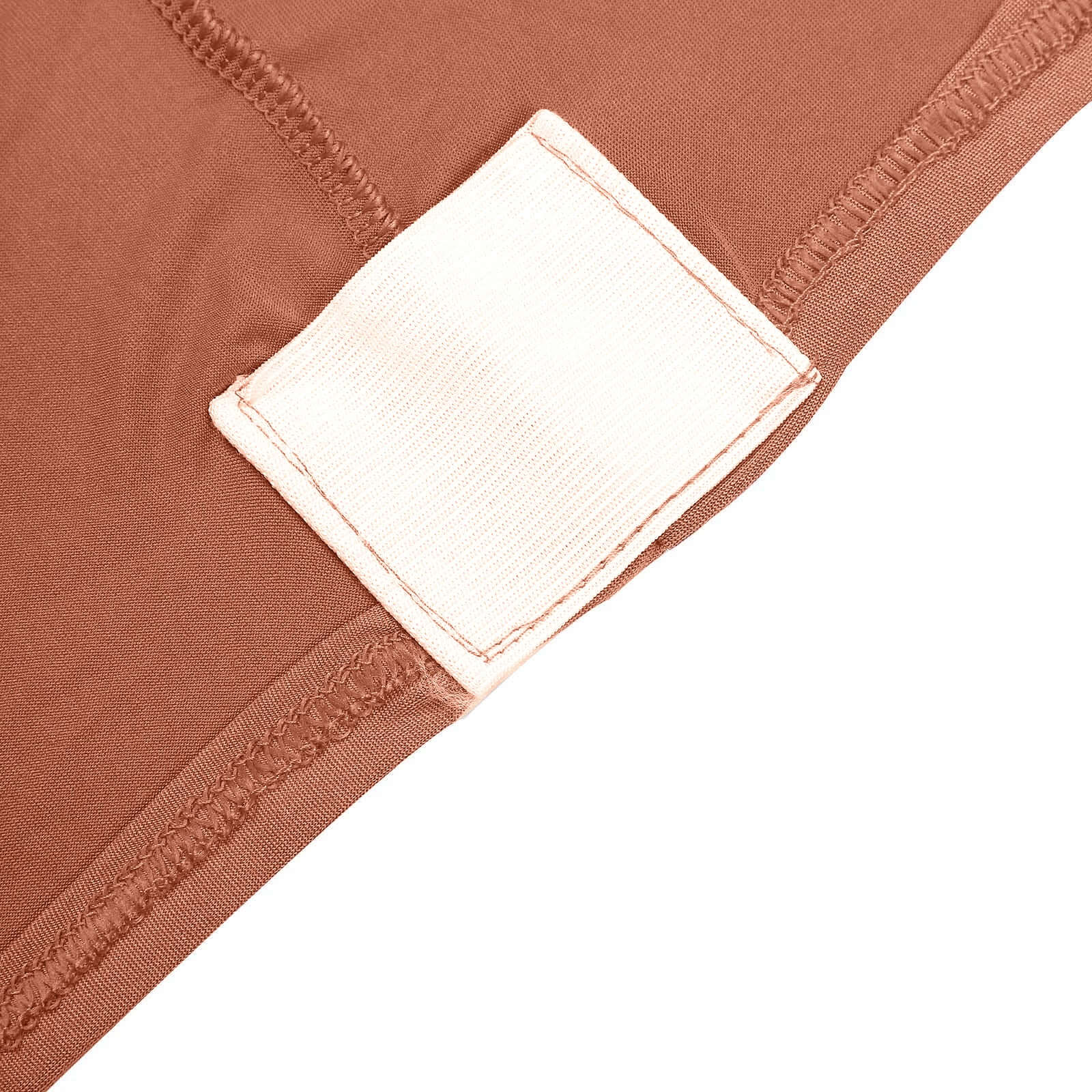 Stretch Spandex 6ft Rectangle Tablecloth Terracotta (Rust) - Durable Form-Fitting Table Cover