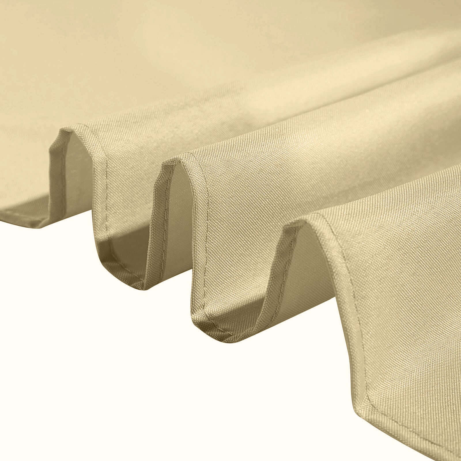 Polyester 90 Round Tablecloth Champagne - Stain & Wrinkle-Resistant Table Cover