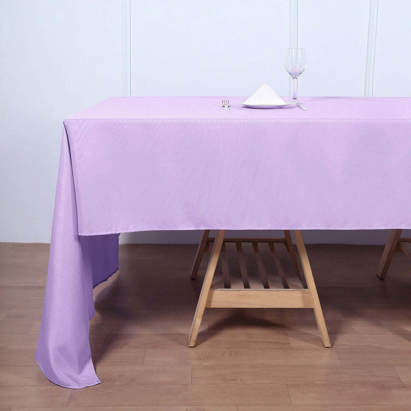 Polyester 60x126 Rectangle Tablecloth Lavender Lilac - Wrinkle-Resistant Table Cover