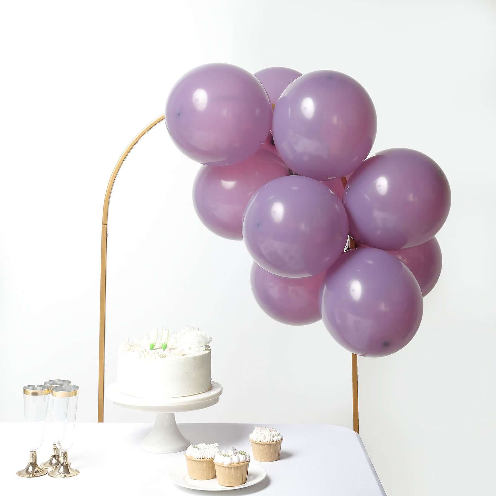 25 Pack 12 Matte Pastel Violet Amethyst Helium Air Latex Party Balloons