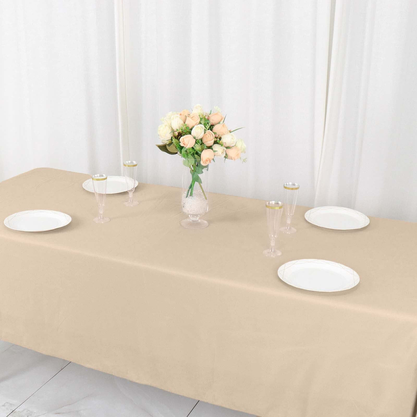 Polyester 60x102 Rectangle Tablecloth Nude - Durable and Stylish Table Cover