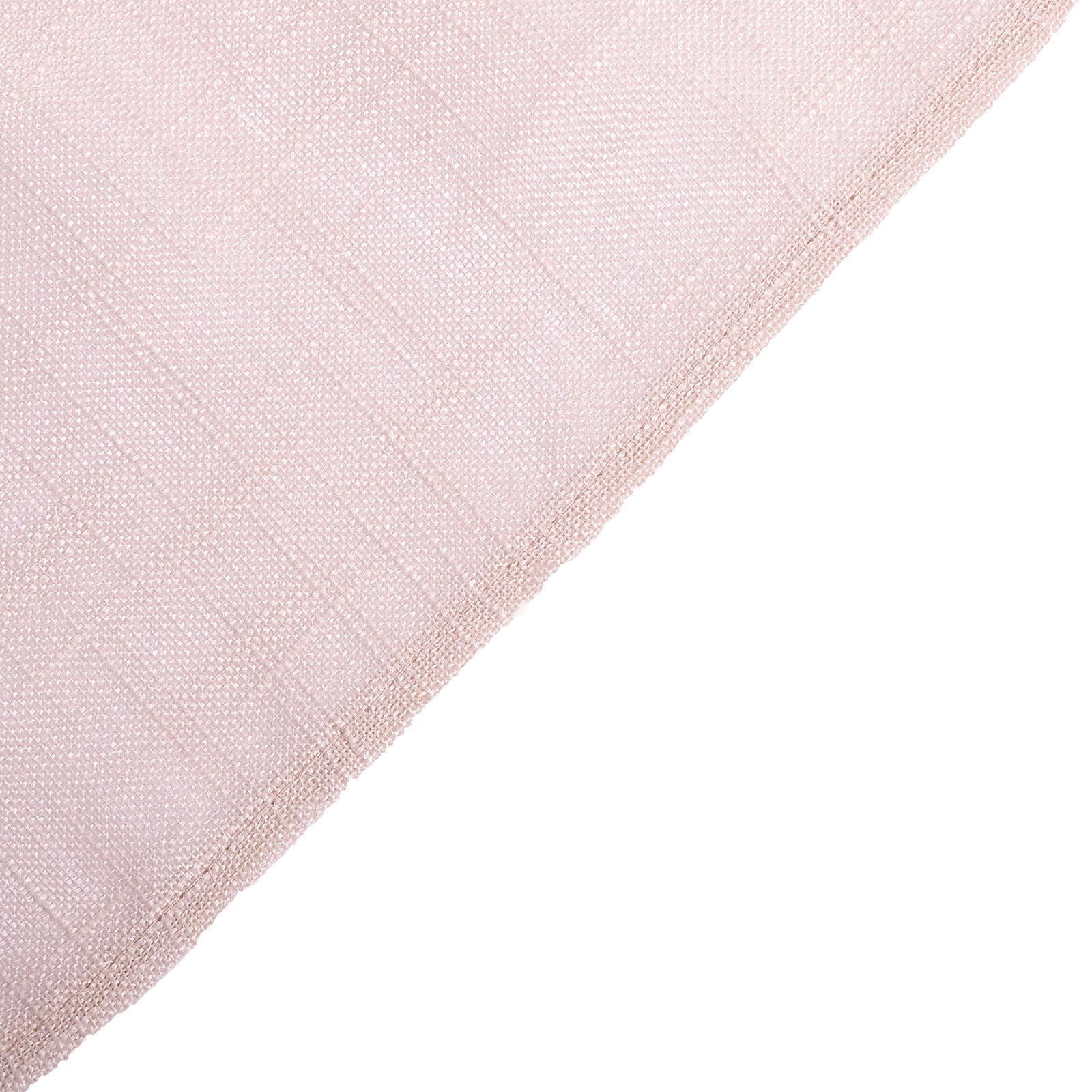 Faux Linen 120 Round Tablecloth Blush - Slubby Texture Wrinkle-Resistant Seamless Table Cover