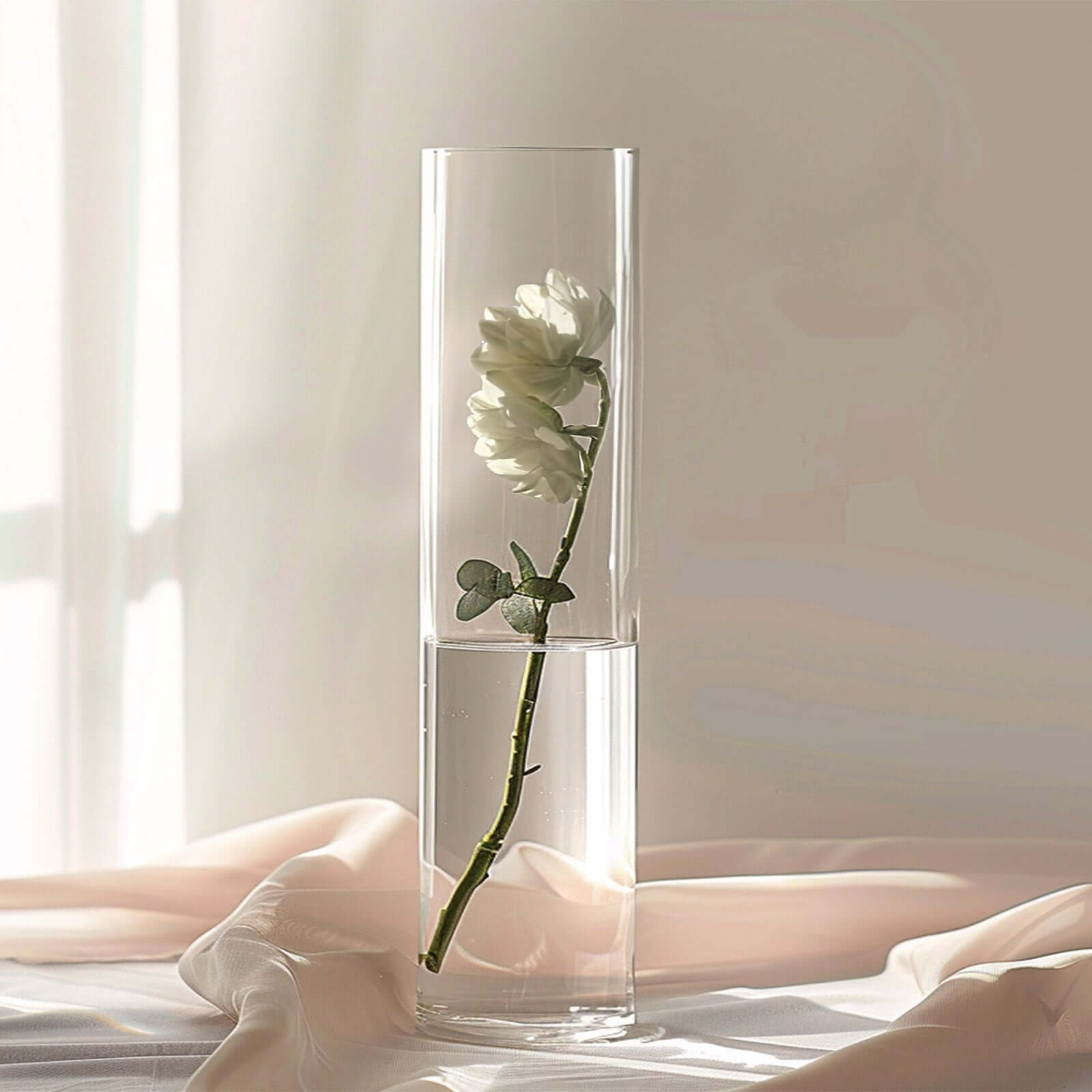 2-Pack Glass Flower Vases Cylinder Design Heavy Duty Clear - Stylish Centerpieces for Weddings 28