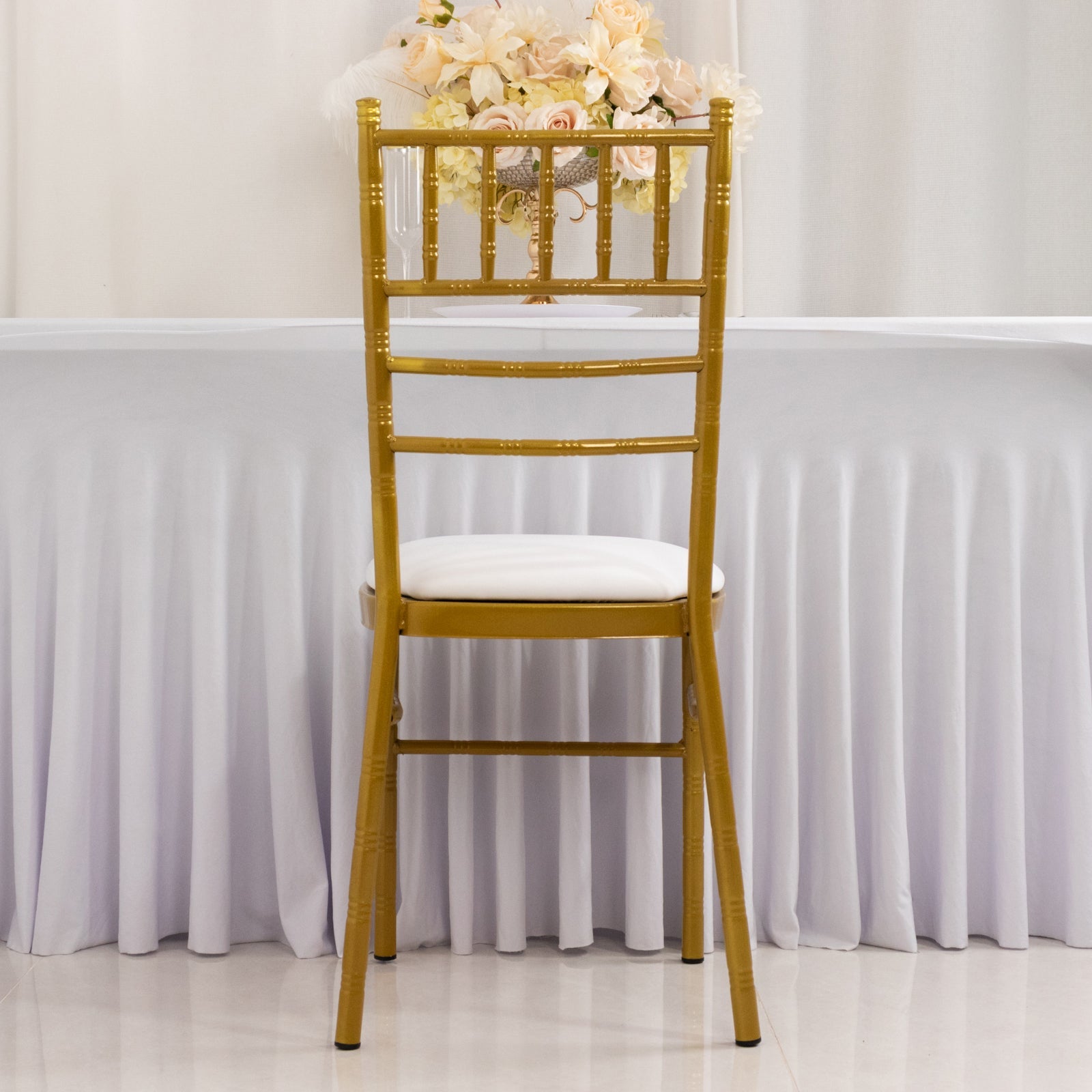 5 Pack Spandex Seat Pad Slipcovers for Chiavari White Blush - Washable Stretch Fitted Design for Dining Chairs