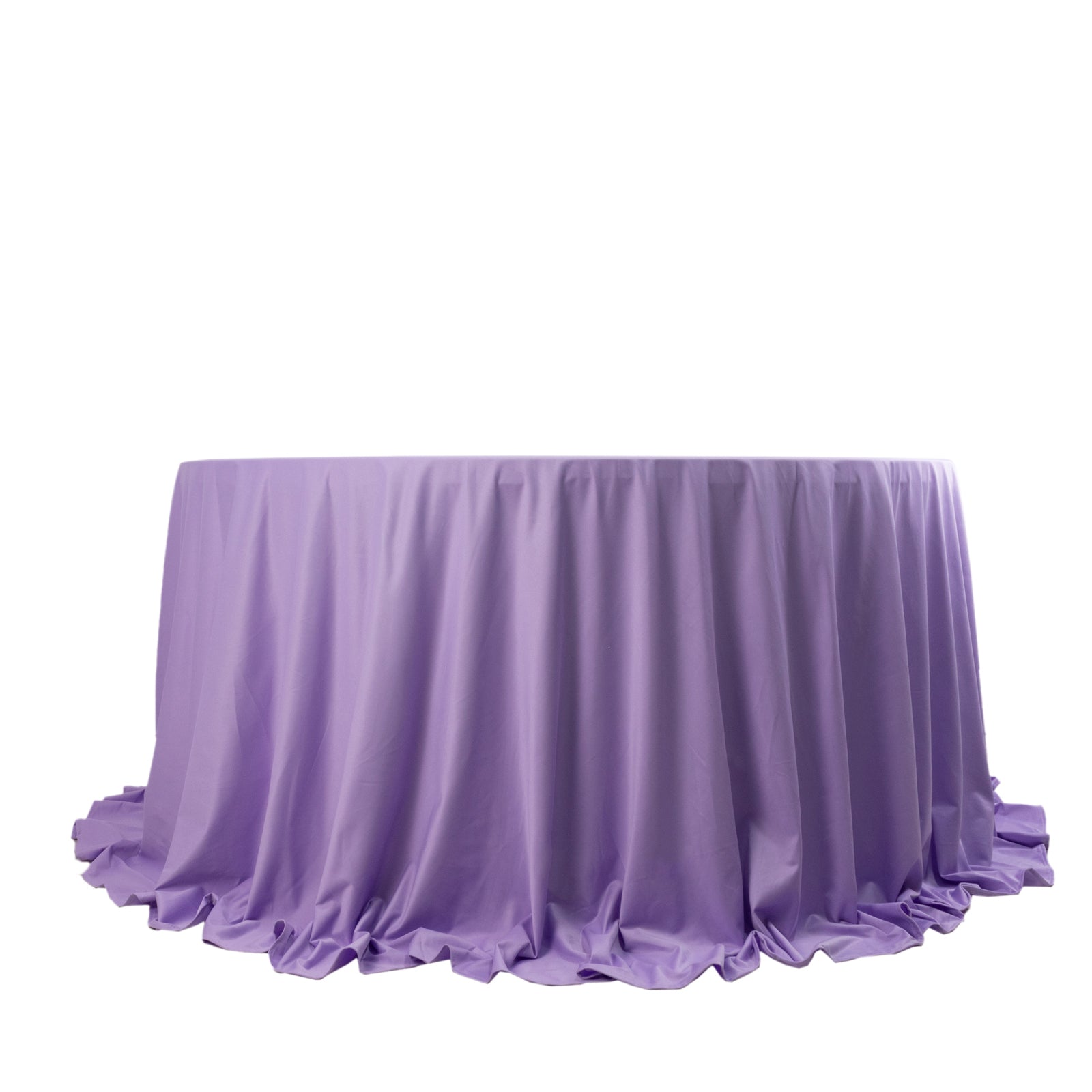 Premium Scuba Round 132 Tablecloth Lavender Lilac - Wrinkle Free & Stain Resistant Seamless Table Cover