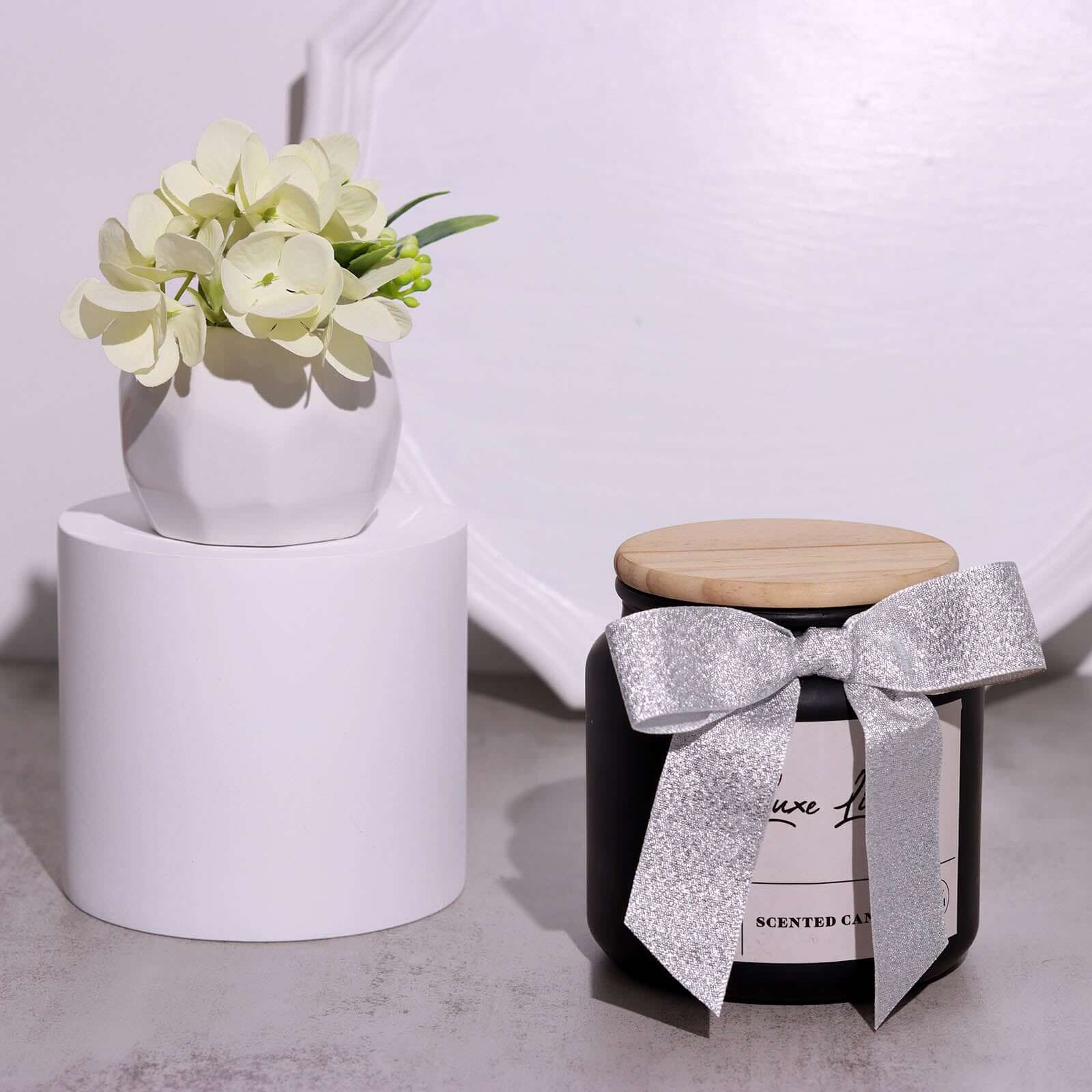 50 Pcs 4 Nylon Ribbon Bows With Twist Ties, Gift Basket Party Favor Bags Decor - Silver Glitter Design