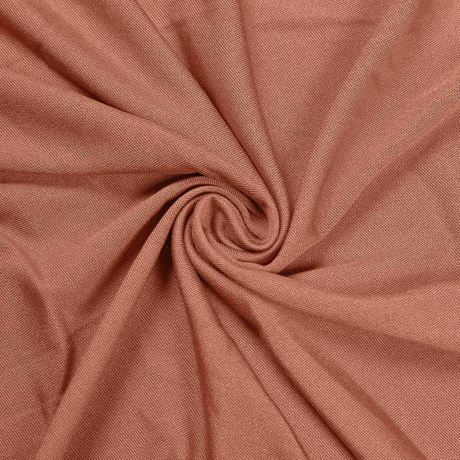 Stretch Spandex 6ft Rectangle Tablecloth Terracotta (Rust) - Durable Form-Fitting Table Cover