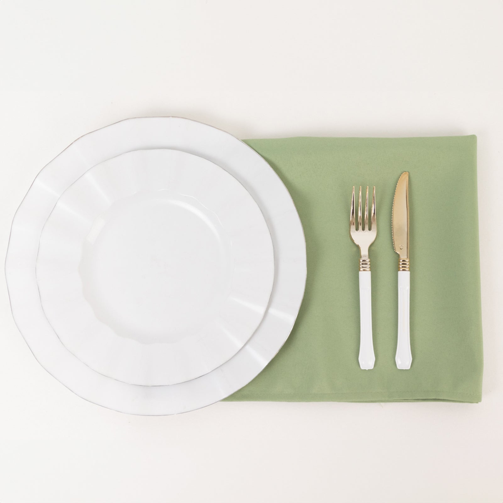 5 Pack Premium Polyester 20x20 Napkins Sage Green - Wrinkle-Resistant & Durable Dinner Napkins