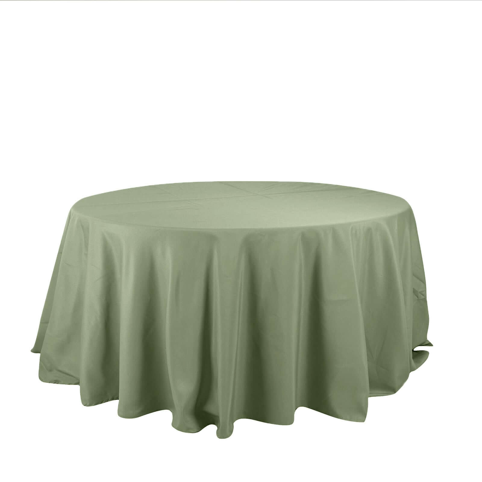 Polyester 132 Round Tablecloth Dusty Sage Green - Seamless Chic Table Cover