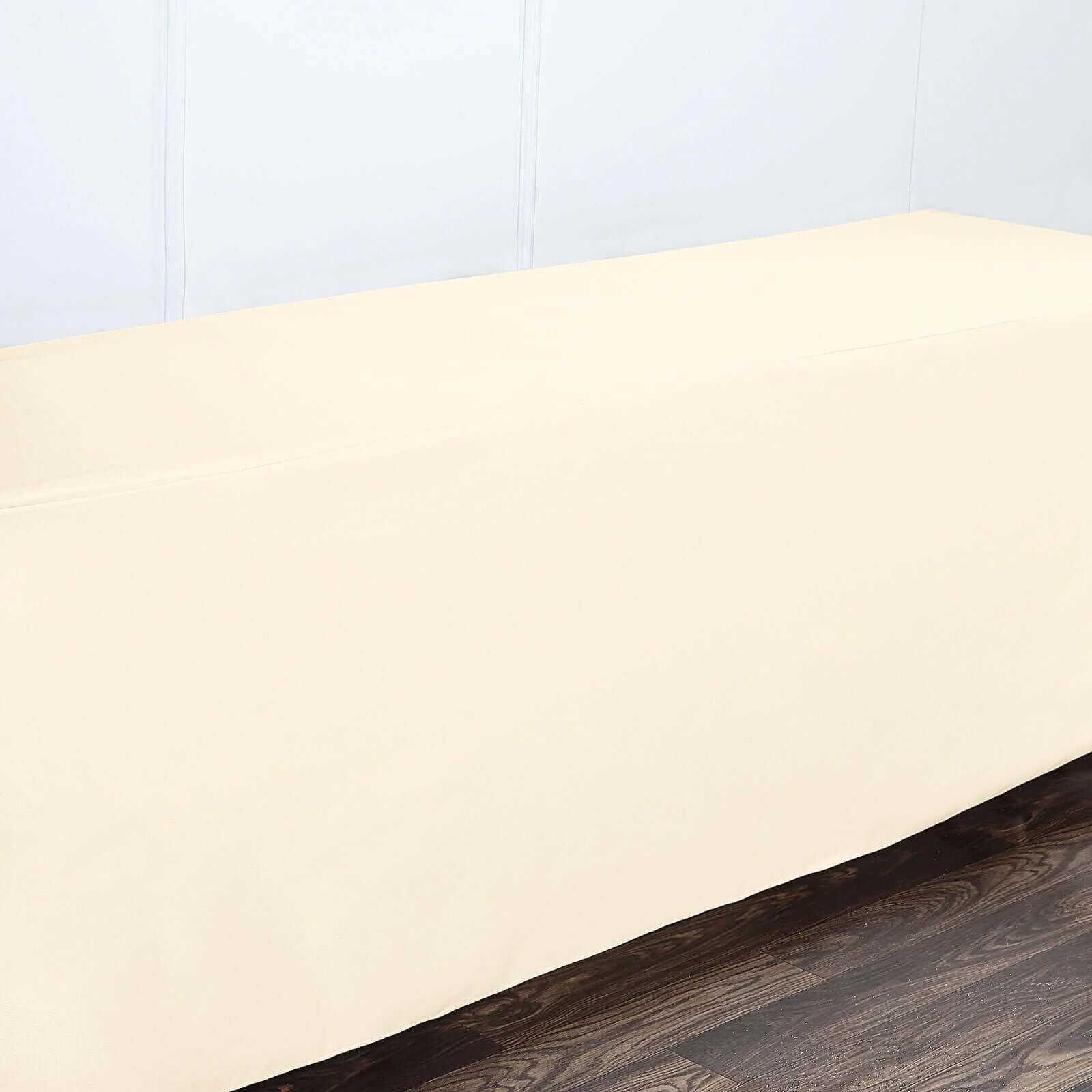Fitted Polyester 96x30 Rectangle Tablecloth Beige - Durable and Easy to Maintain Table Cover