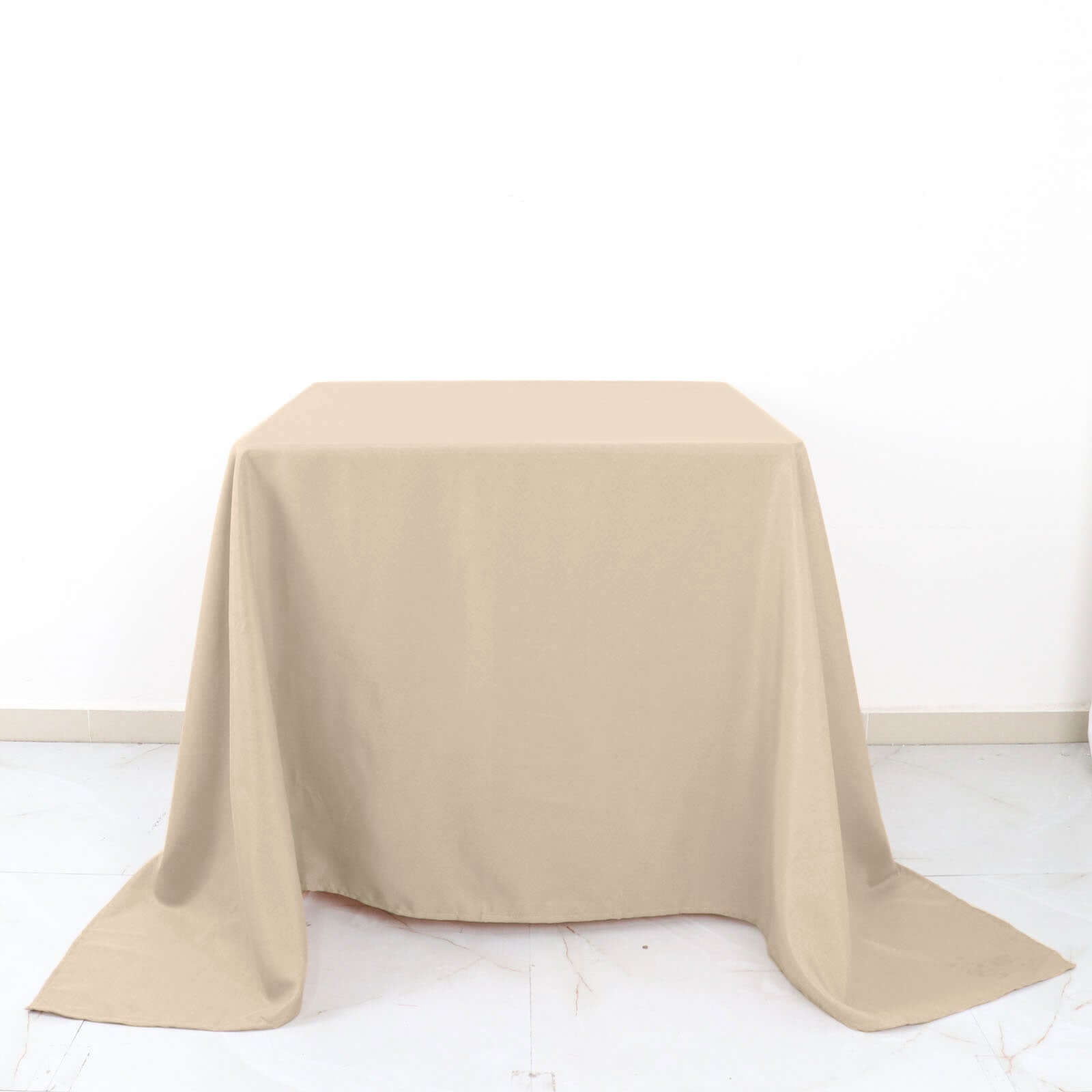 Polyester Square 90x90 Tablecloth Nude - Wrinkle-Resistant & Durable Table Cover