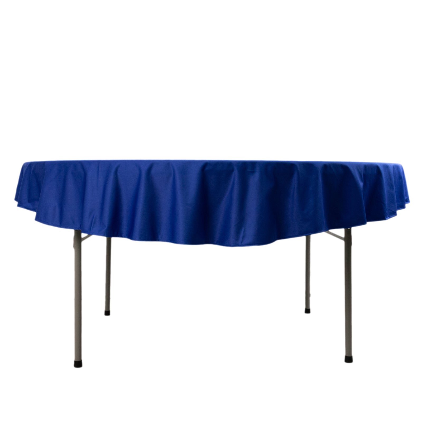 Premium Scuba Round 70 Tablecloth Royal Blue - Wrinkle Free & Stain Resistant Table Cover