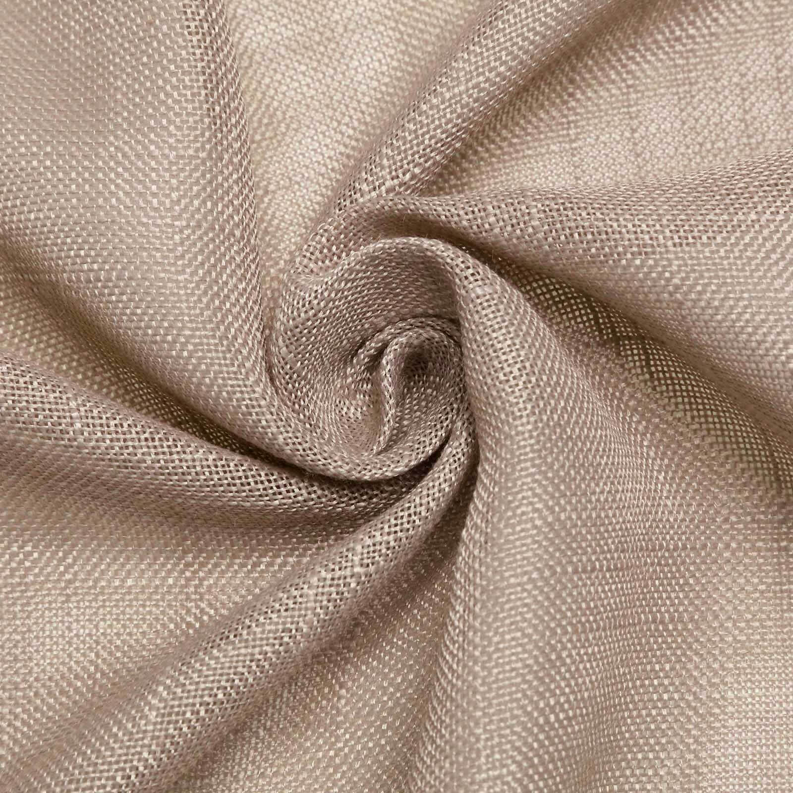 Faux Linen 12x108 Table Runner Taupe - Slubby Textured & Wrinkle Resistant Table Decor