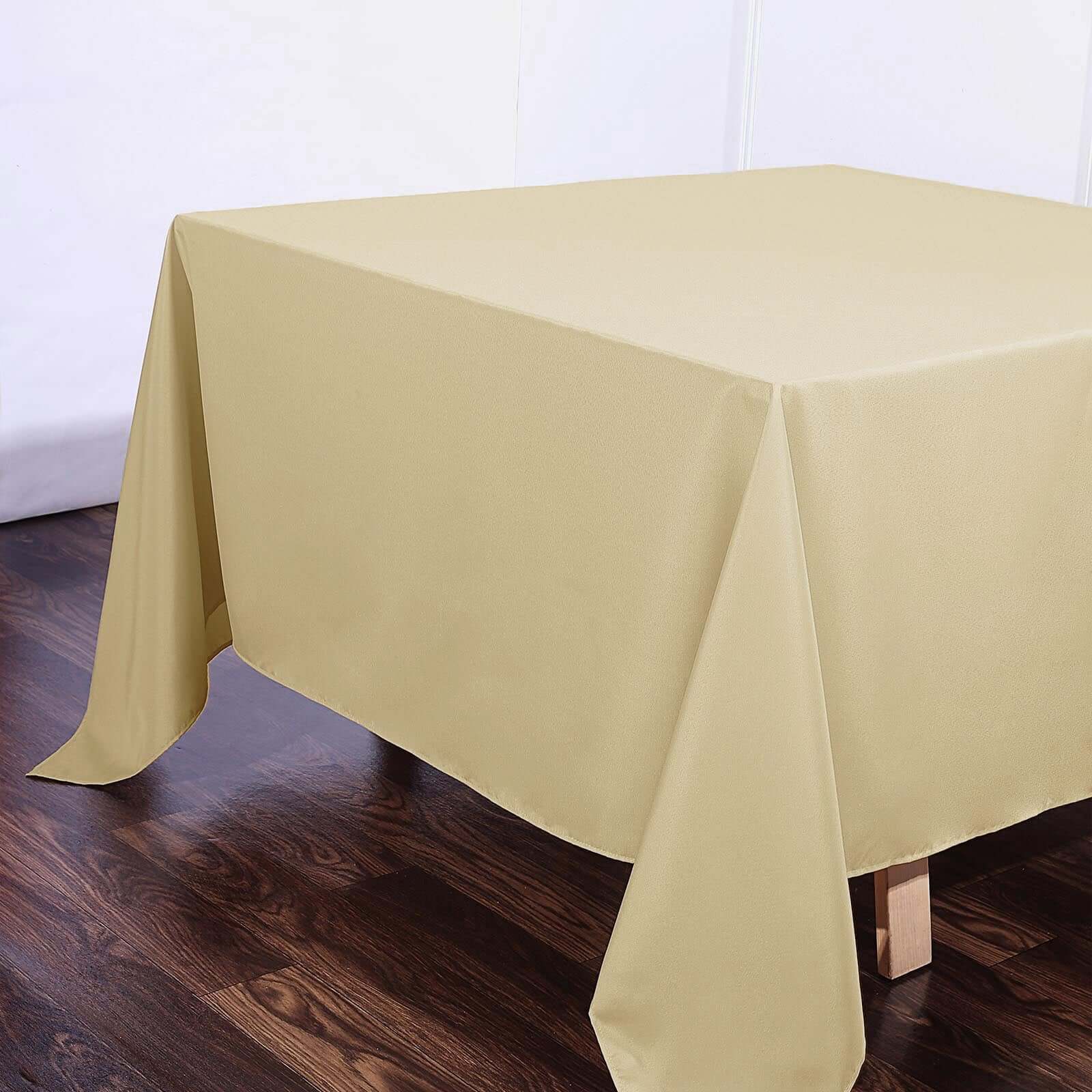 Polyester Square 90x90 Tablecloth Champagne - Wrinkle-Resistant & Durable Table Cover