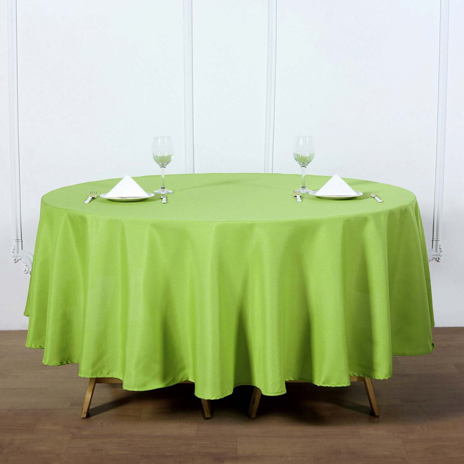 Polyester 90 Round Tablecloth Apple Green - Stain & Wrinkle-Resistant Table Cover