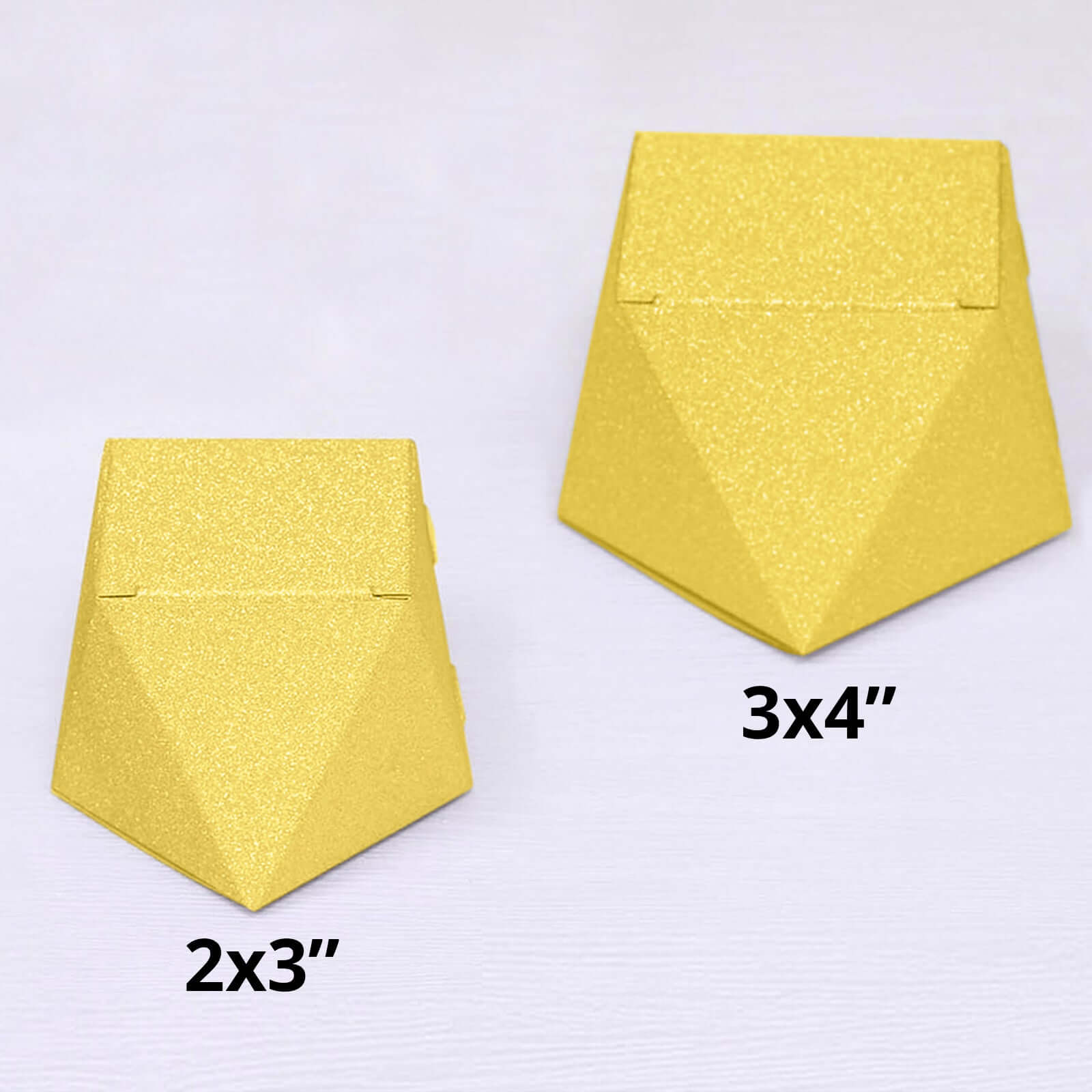 25 Pack 2x3 Geometric Gold Glitter Wedding Favor Candy Gift Boxes