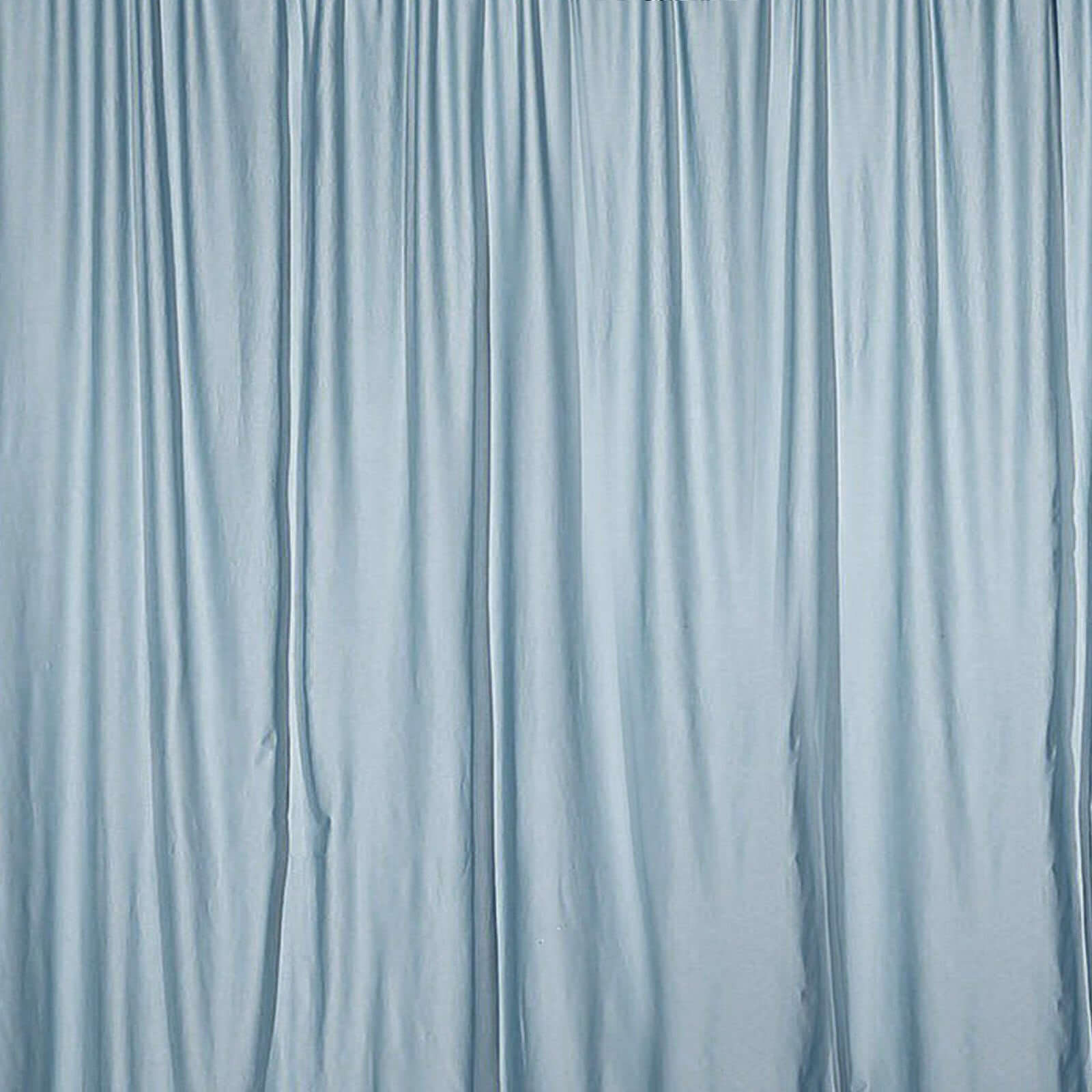 2 Pack Dusty Blue Scuba Polyester Event Curtain Drapes, Durable Flame Resistant Backdrop Event Panels Wrinkle Free with Rod Pockets - 10ftx10ft