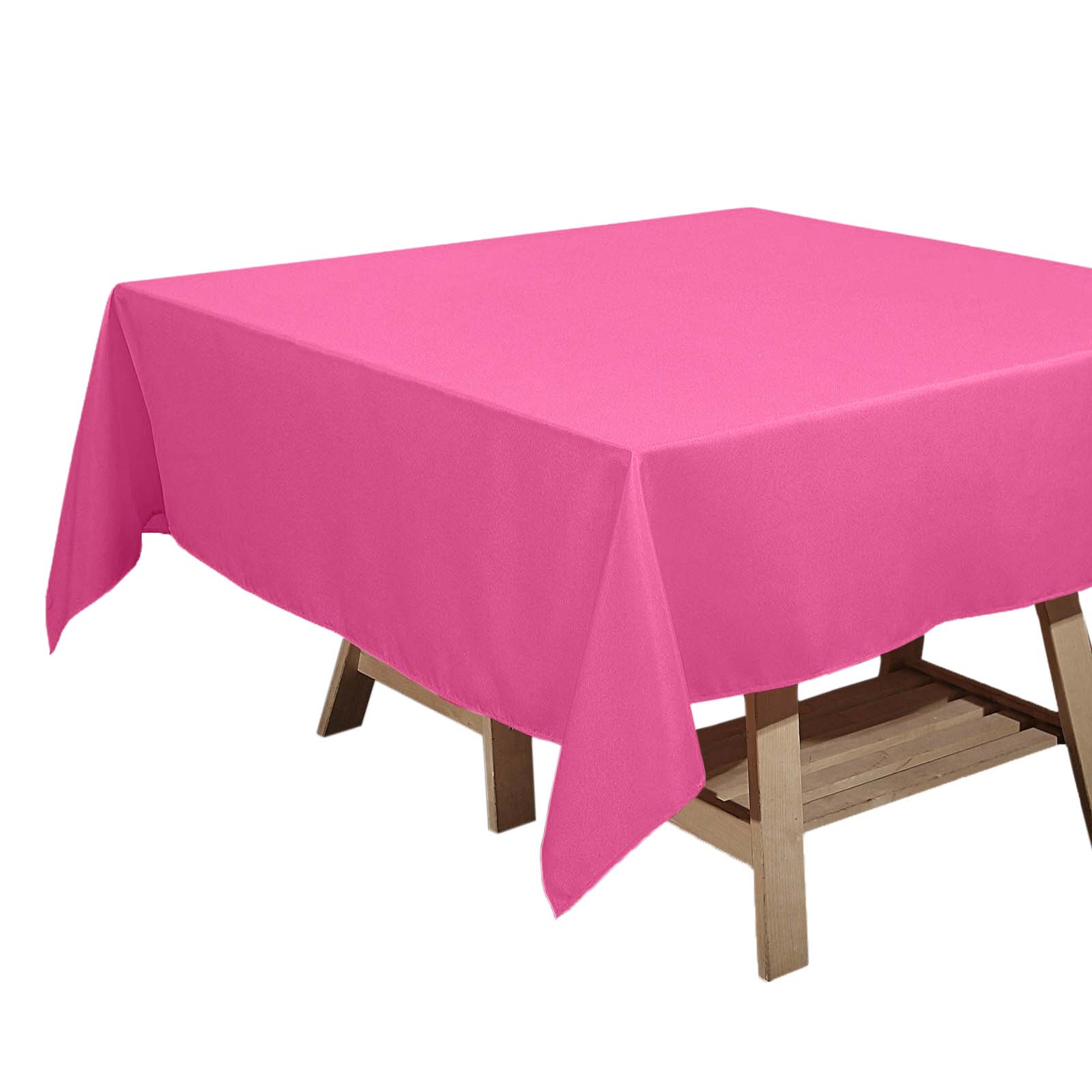 Polyester Square 70x70 Tablecloth Fuchsia - Wrinkle-Resistant & Durable Table Cover