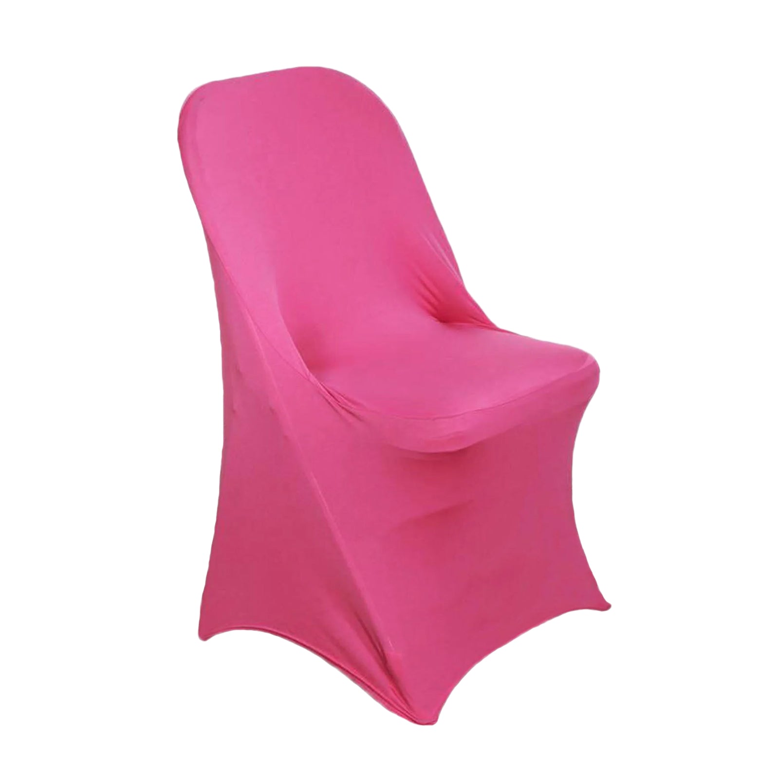 10 Pack Stretch Spandex Chair Covers Fuchsia for Folding Chairs - Durable 160GSM Fitted Slipcovers