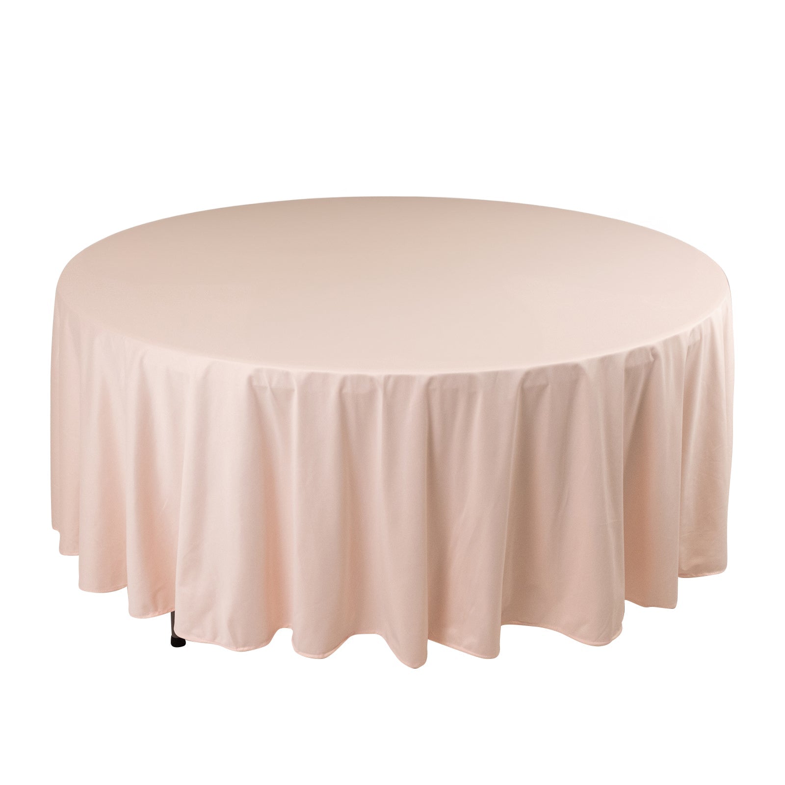 Premium Scuba Round 108 Tablecloth Blush - Wrinkle Free & Stain Resistant Table Cover