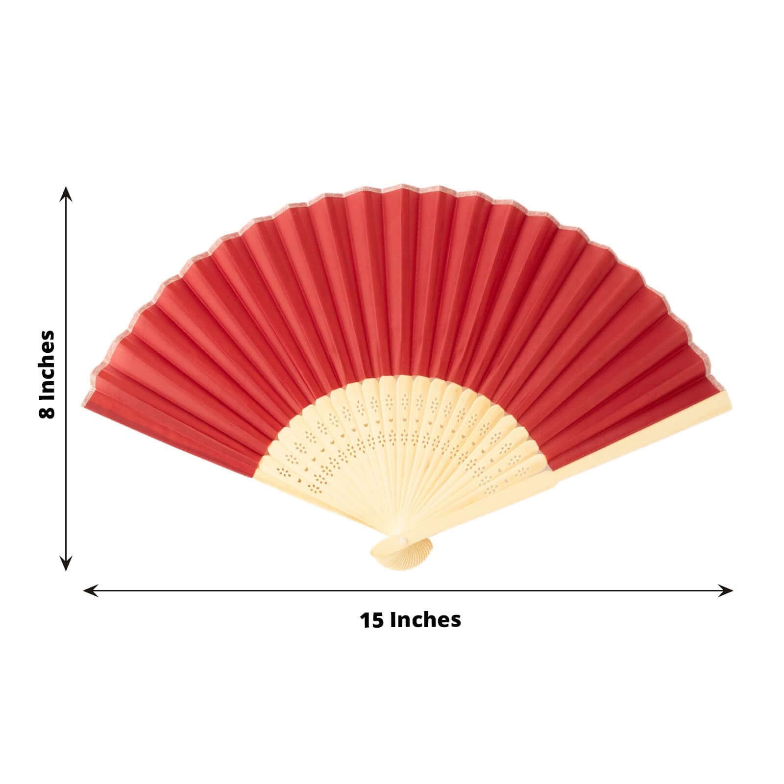 5 Pack Red Asian Silk Folding Fans Party Favors, Oriental Folding Fan Favors