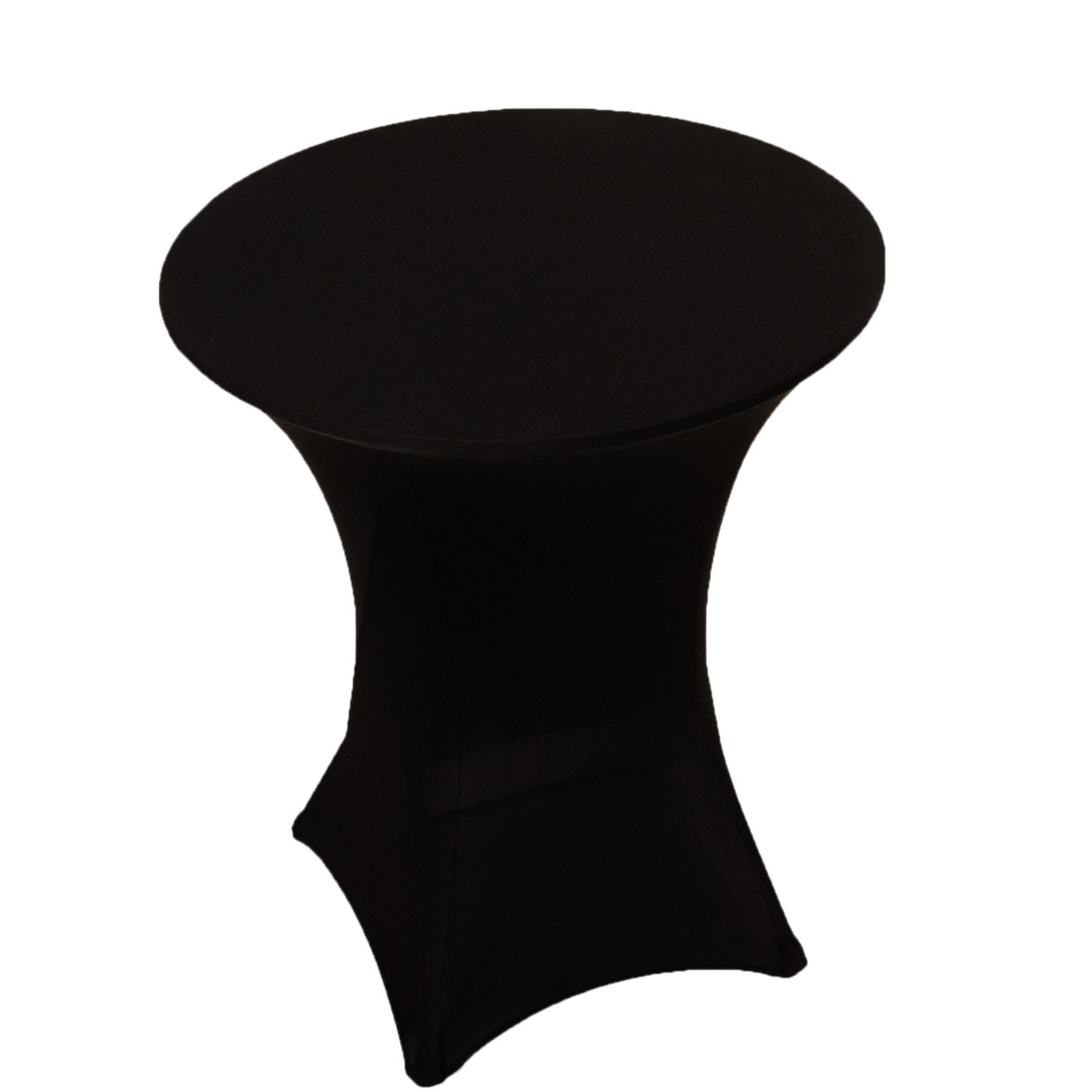 Spandex 33-36 Round Cocktail Table Cover Black - Easy to Maintain Stretch Fitted Highboy Tablecloth