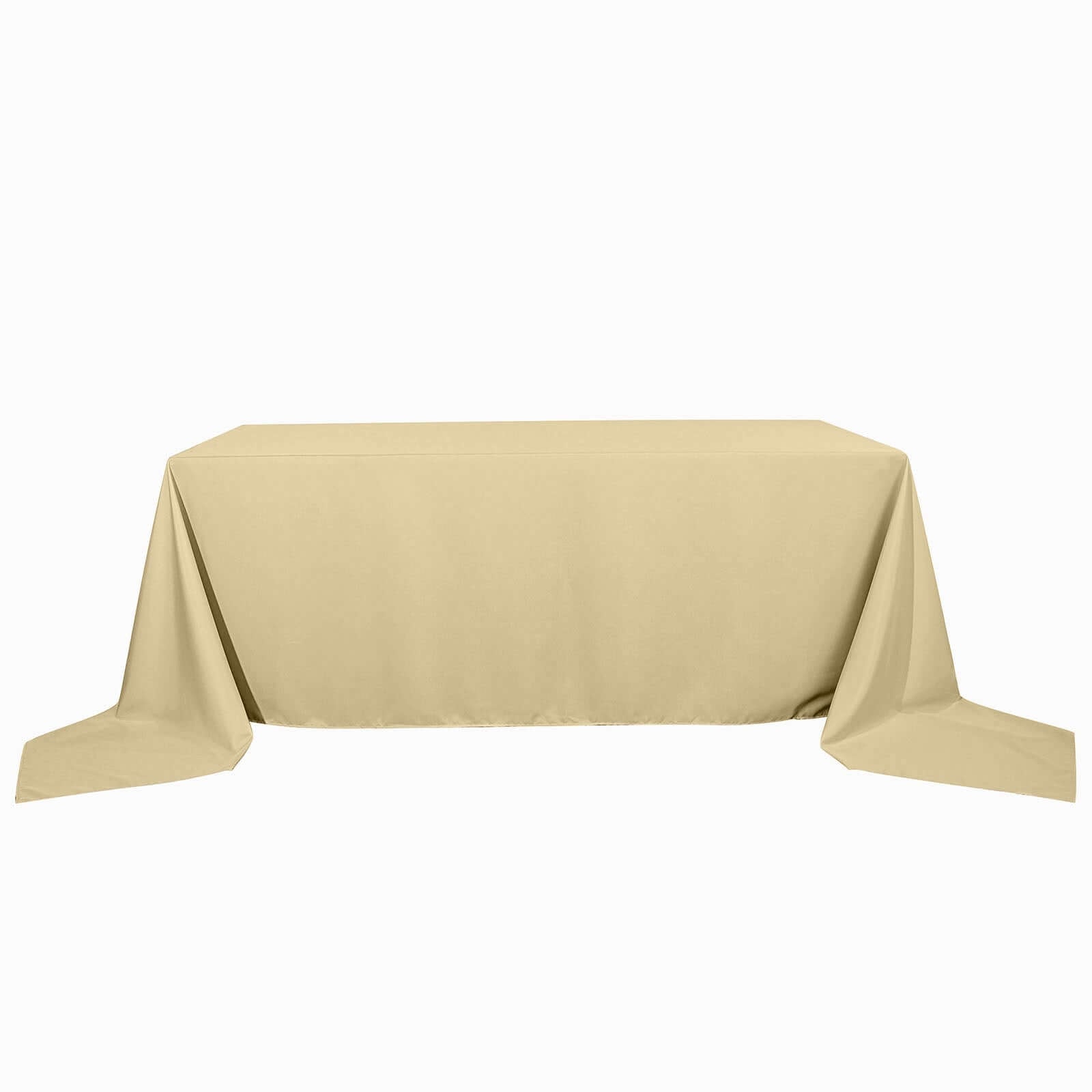 Polyester 90x156 Rectangle Tablecloth Champagne - Seamless Wrinkle-Resistant Table Cover