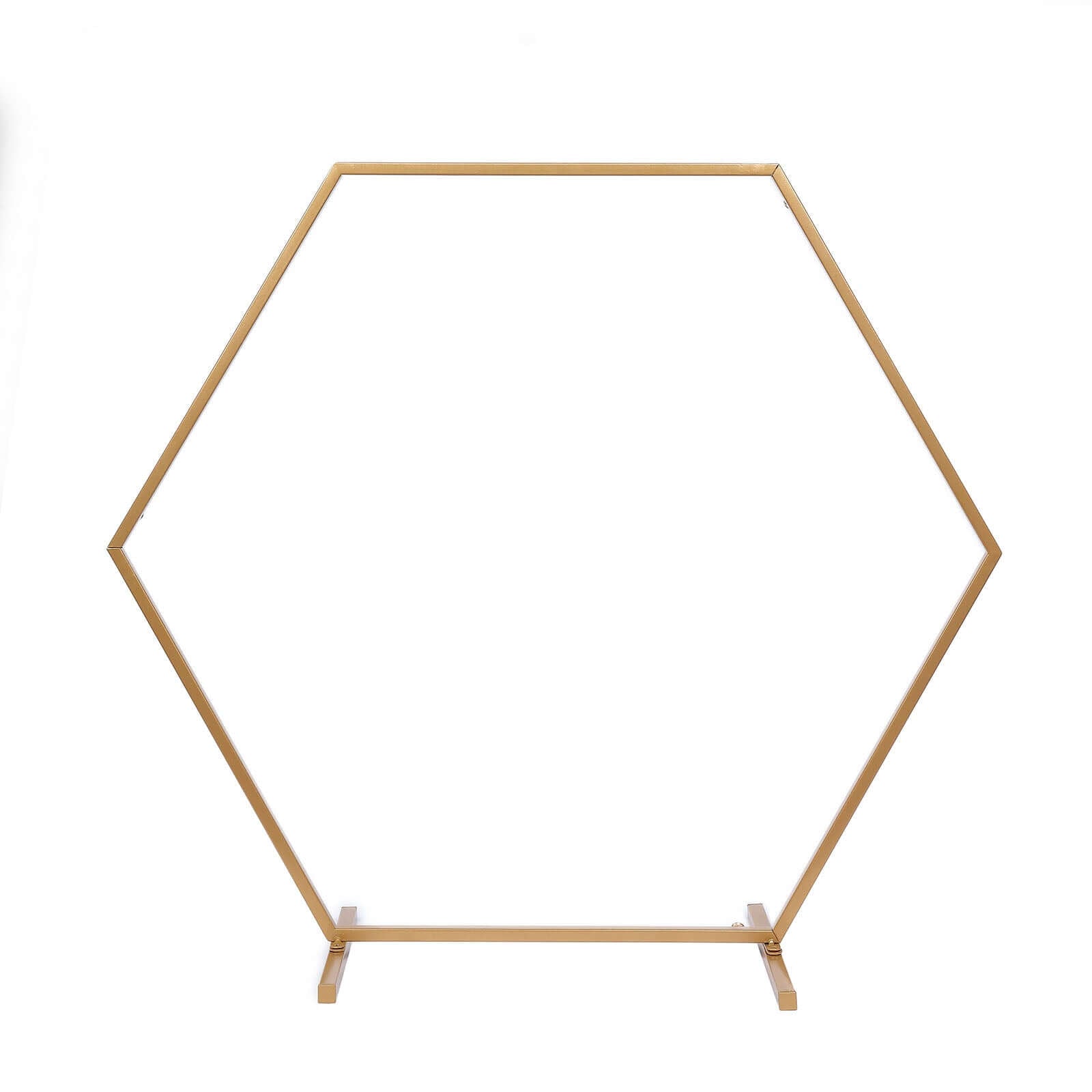 Hexagon Wedding Arch Table Centerpiece Metal Gold - Self-Standing Geometric Flower Balloon Stand 24