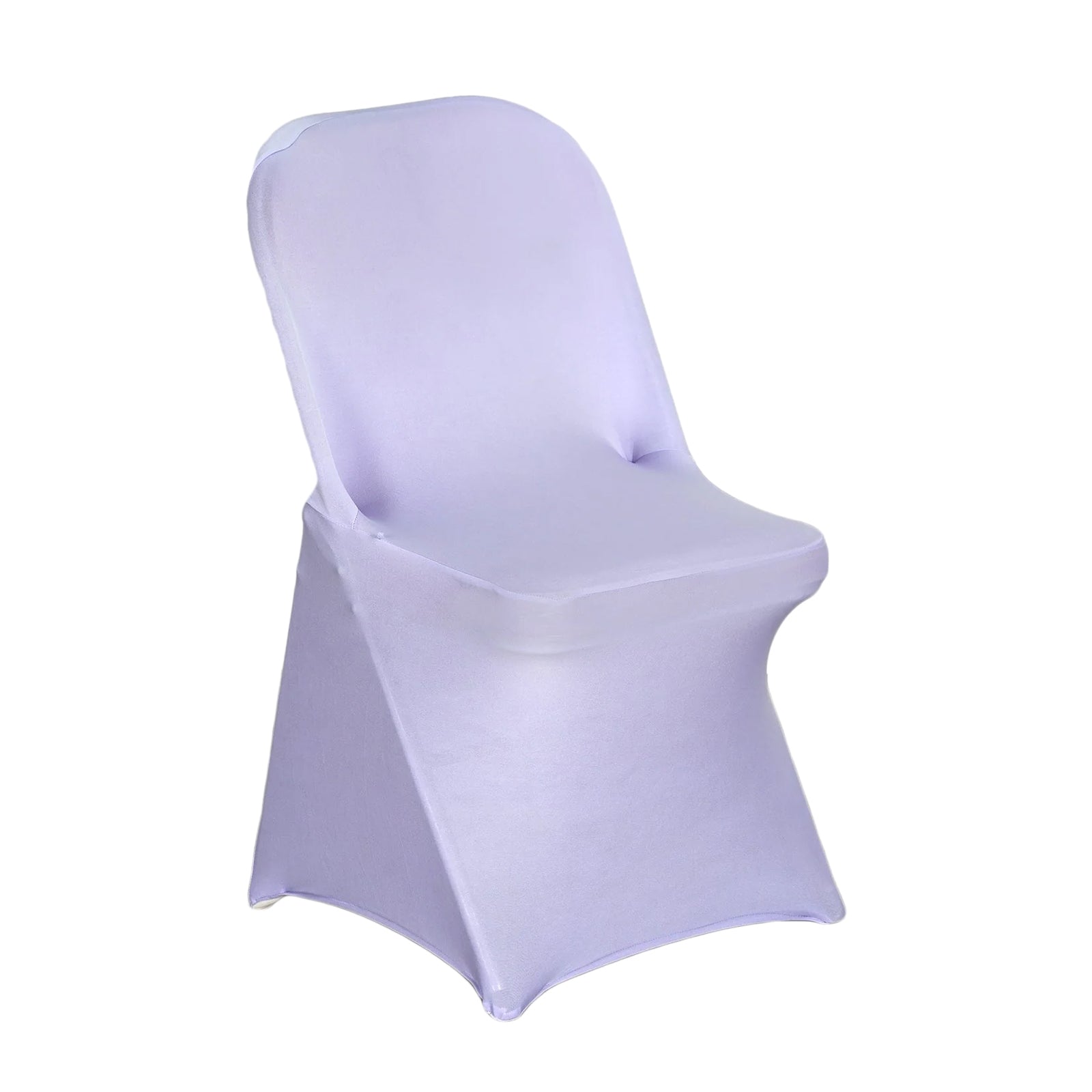 10 Pack Stretch Spandex Chair Covers Lavender Lilac for Folding Chairs - Durable 160GSM Fitted Slipcovers