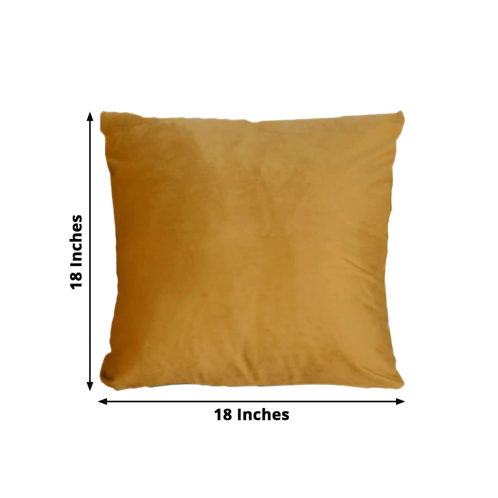 2 Pack 18 Gold Soft Velvet Square Throw Pillow Cover