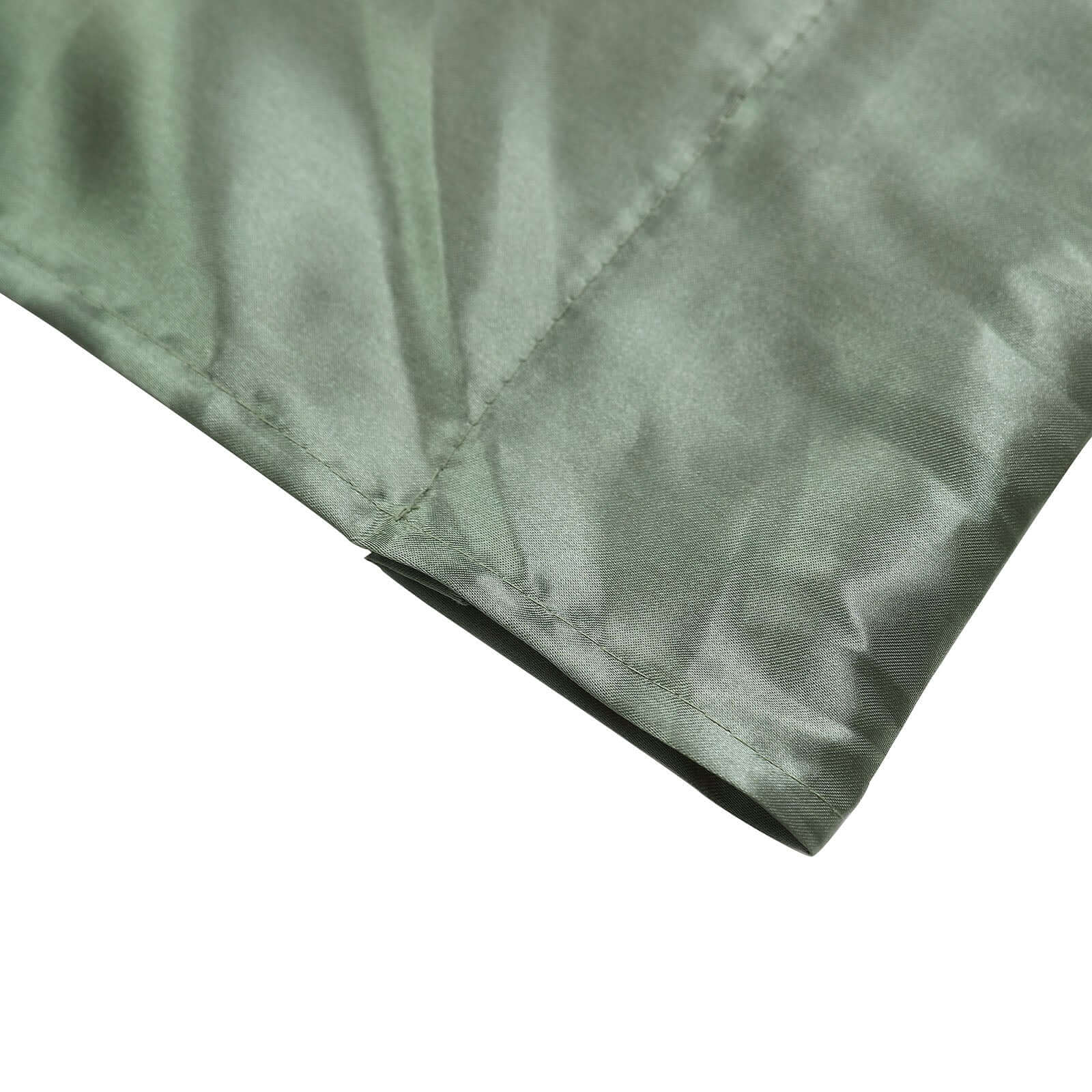 8ftx10ft Dusty Sage Green Satin Event Curtain Drapes, Backdrop Event Panel