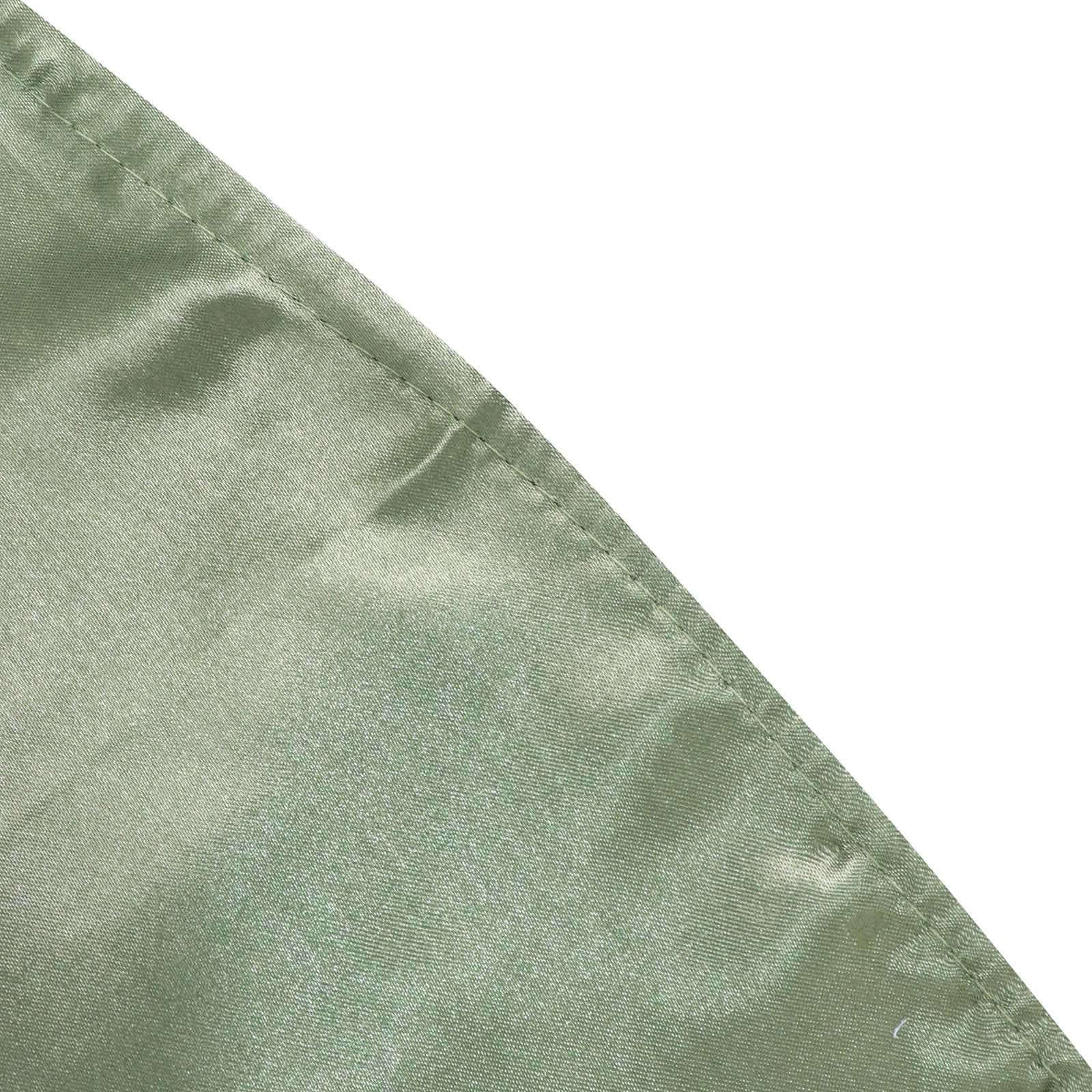 Satin 108 Round Tablecloth Dusty Sage Green - Smooth and Lustrous Table Cover