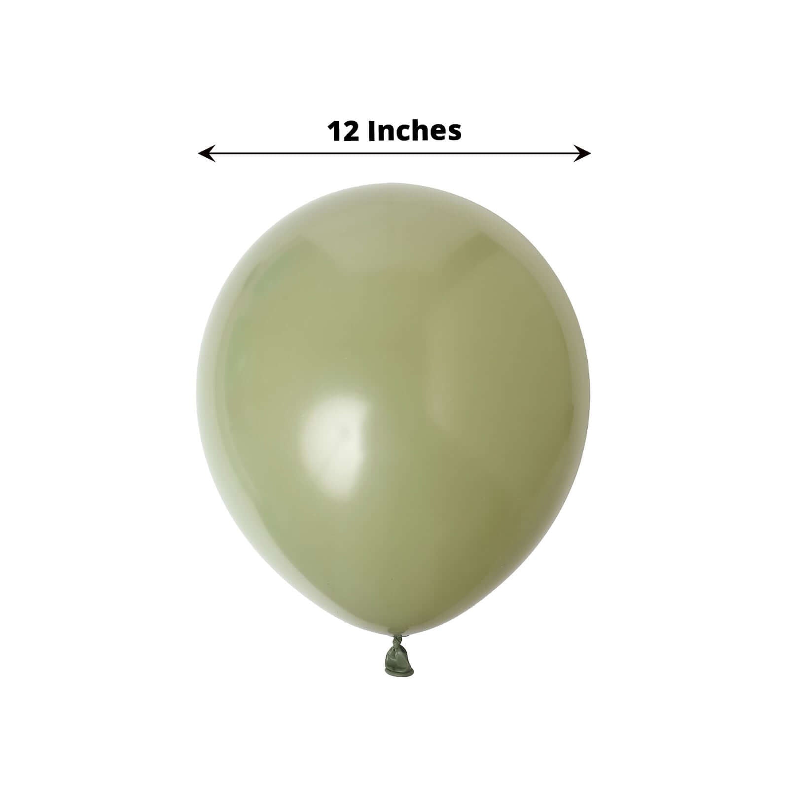 25 Pack 12 Matte Pastel Olive Green Helium Air Latex Party Balloons