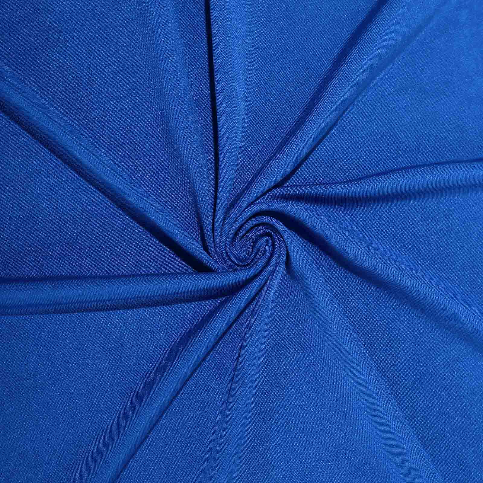 Stretch Spandex 96x30 Rectangle Table Cover Royal Blue - Durable Form-Fitting Tablecloth