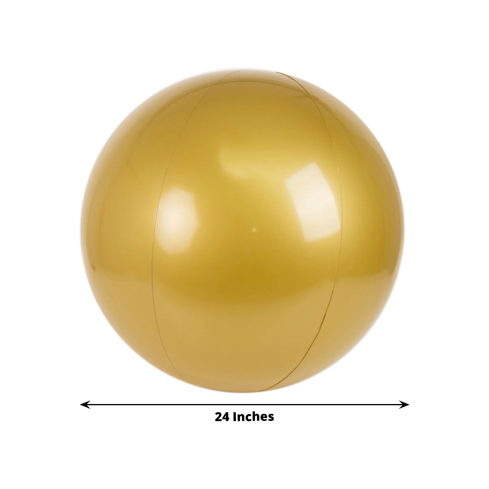 2 Pack 24 Inflatable Gold Decorative Balls - Round Vinyl Pool and Party Balls, Lightweight & Fun