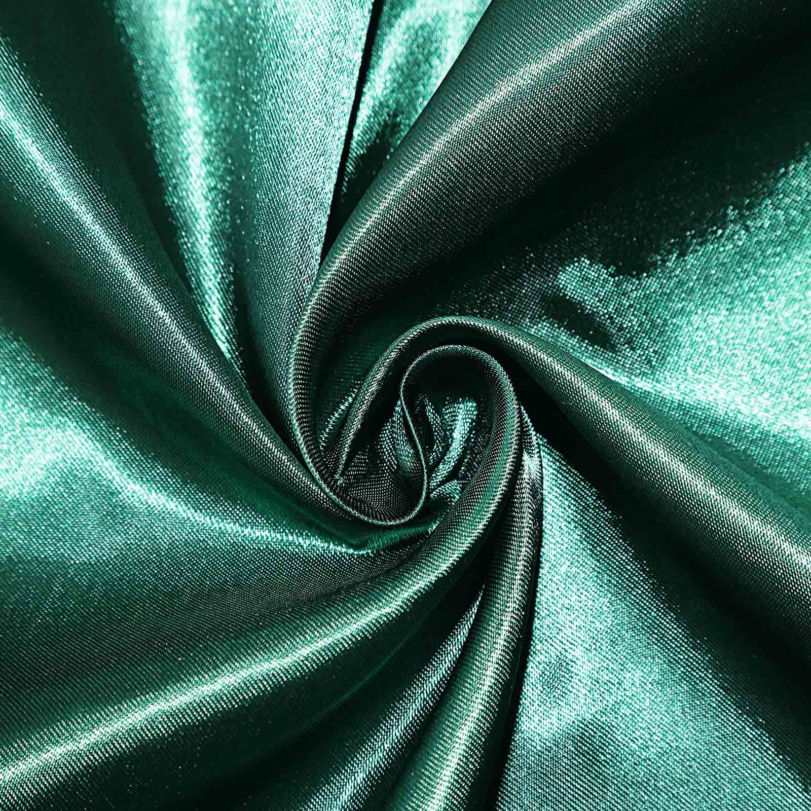 Satin Rectangular 90x156 Tablecloth Hunter Emerald Green - Seamless Table Cover