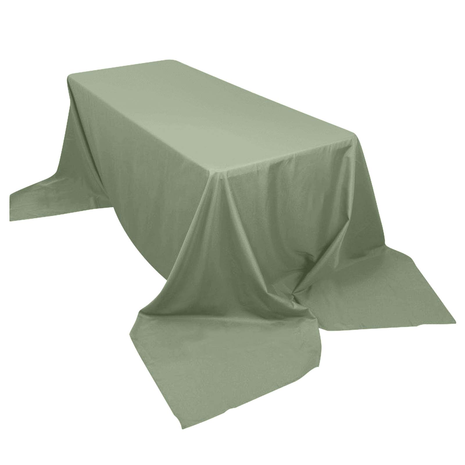 Polyester 90x156 Rectangle Tablecloth Olive Green - Seamless Wrinkle-Resistant Table Cover