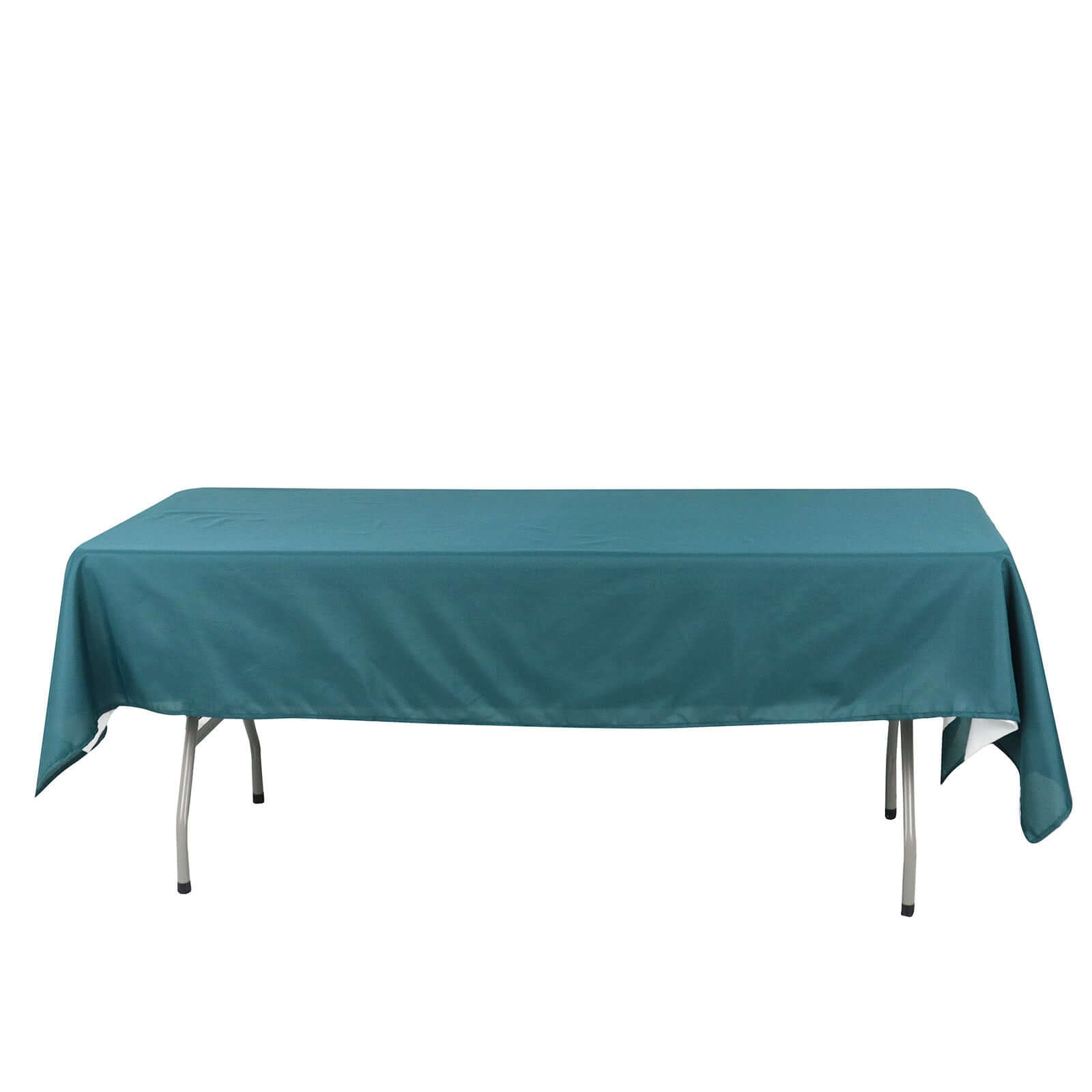 Polyester 60x102 Rectangle Tablecloth Peacock Teal - Durable and Stylish Table Cover